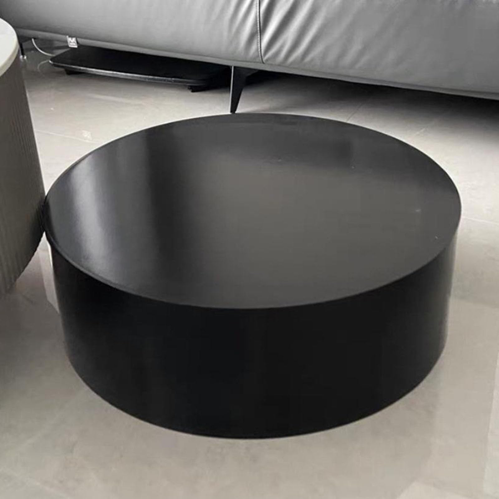 Table cylindrique pour décoration de fête noire amovible 40cm