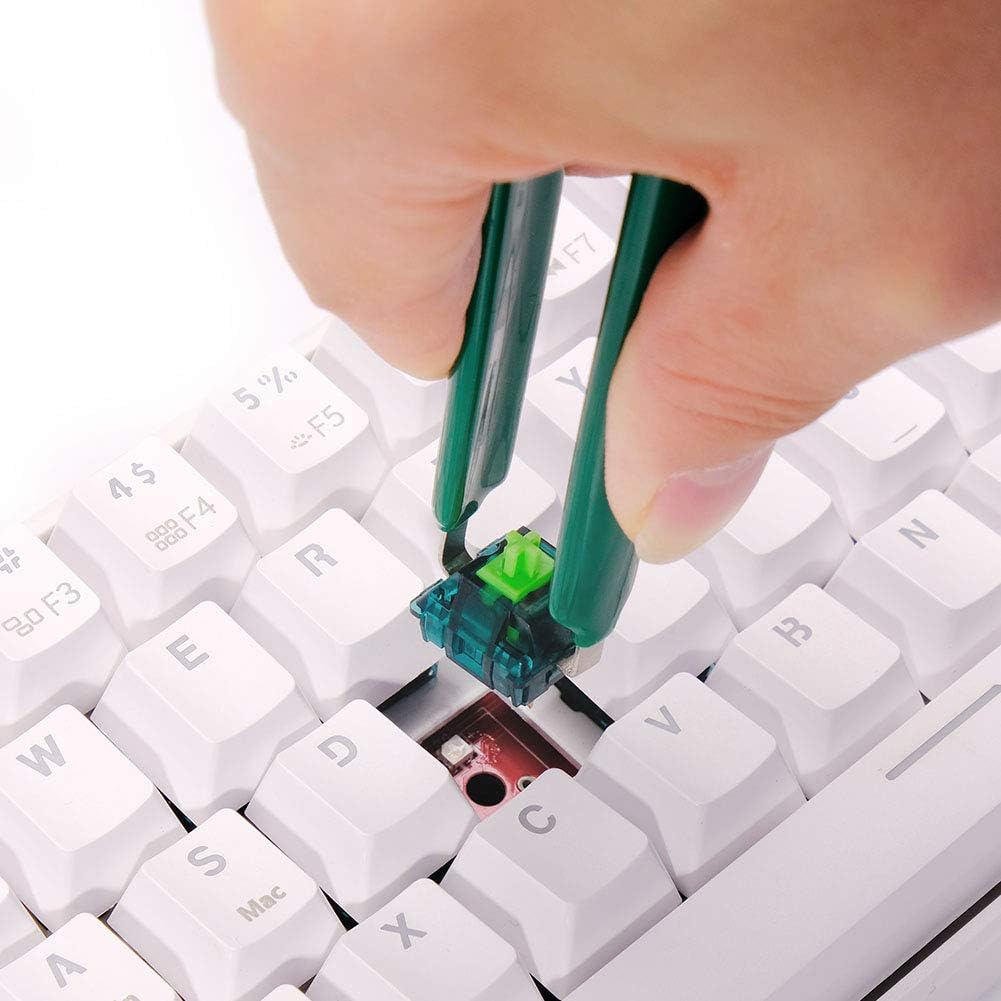 VELOCIFIRE Mechanical Keyboard Switch Puller, Antistatic Clip Pliers Keyboard Switches Circuit Board PLCC PCB IC Chip Puller Extractor Removal Tool (Pack of 2pcs)