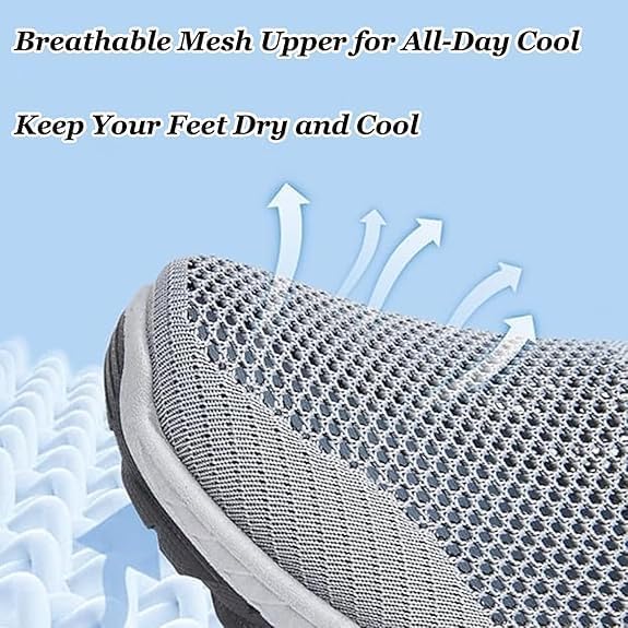 Jarv Cooling Comfort Sneaker, Summer Breathable Comfy Mesh Shoes for Men Casual Soft Bottom Anti-Slip Slip On Walking Shoes3