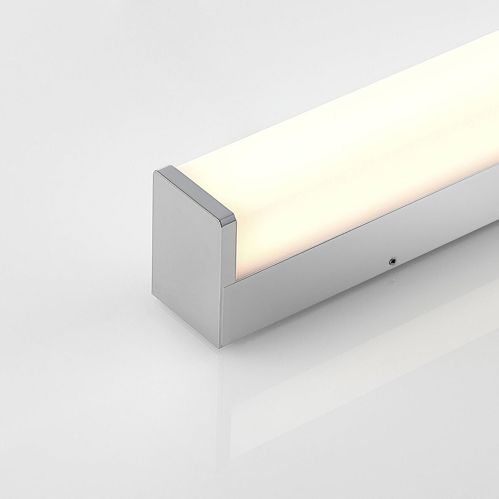 Lindby LED Wandleuchte, Wandlampe Bad Klea (spritzwassergeschützt (Modern) in Chrom aus Aluminium (1 flammig) - Wandleuchten Spiegelleuchte Badezimmer Wandbeleuchtung Badezimmerleuchte