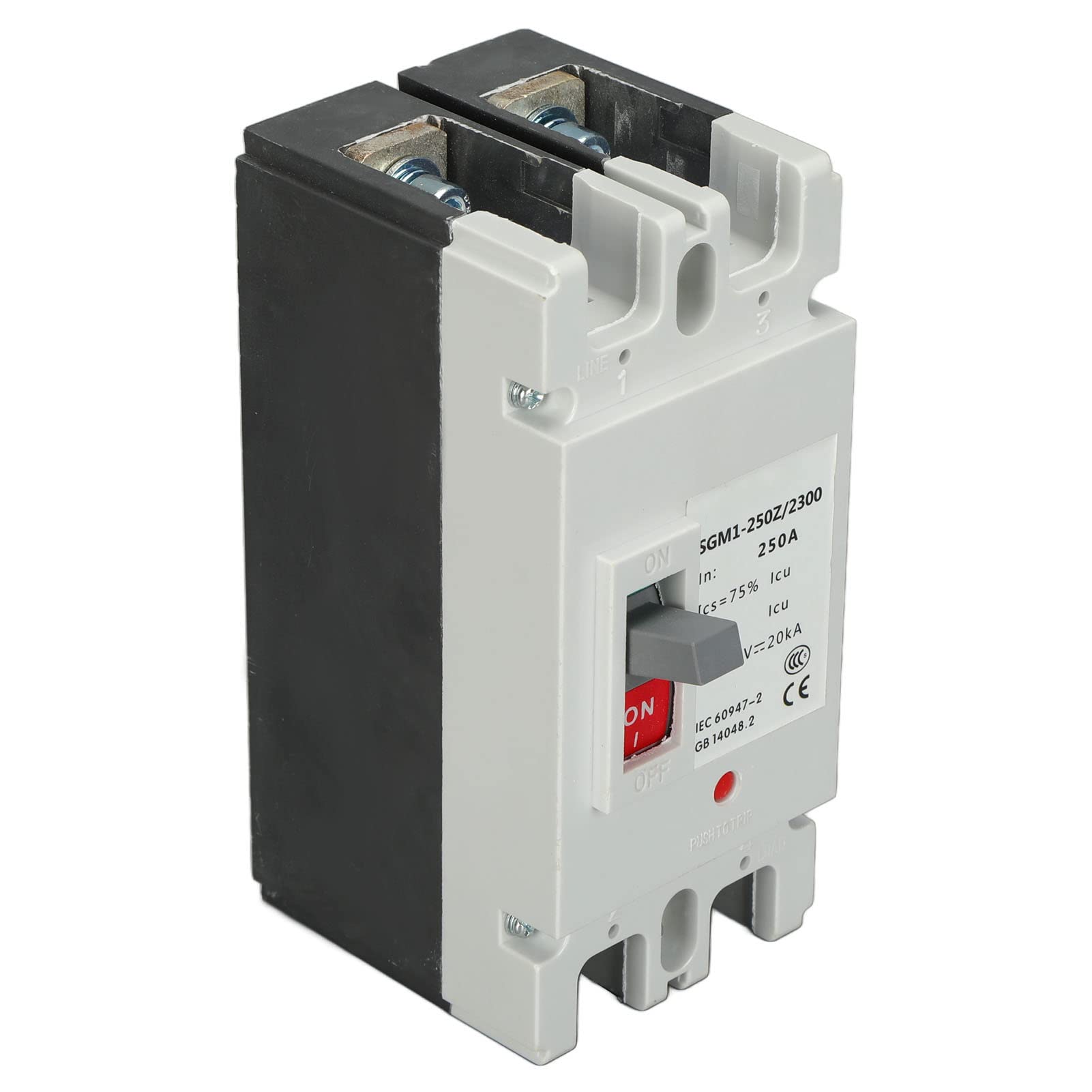 DEWIN Interruttore Automatico CC 2P 500V 250A Interruttore Automatico Scatolato CC MCCB Interruttore Automatico Fotovoltaico, Per Sistema Solare Fotovoltaico Pannelli Solari Sistema Di Rete