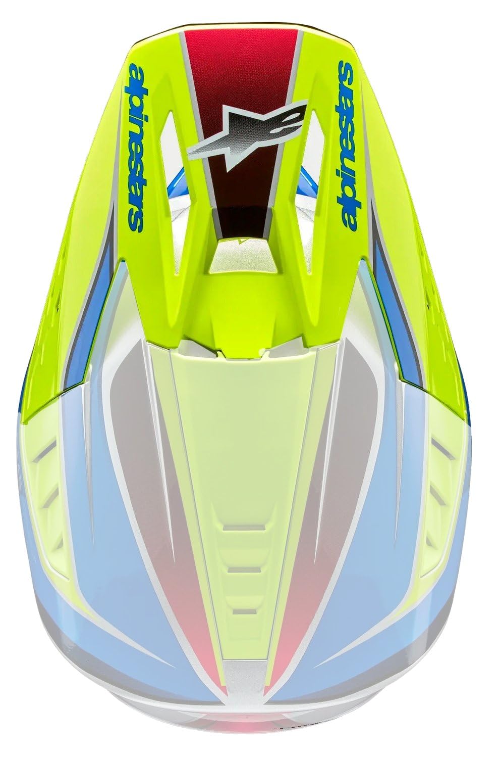 Alpinestars 8986723-5579-OS: S-M5 Visor Sail Ylw Fluo/Enamel Blue Silv G