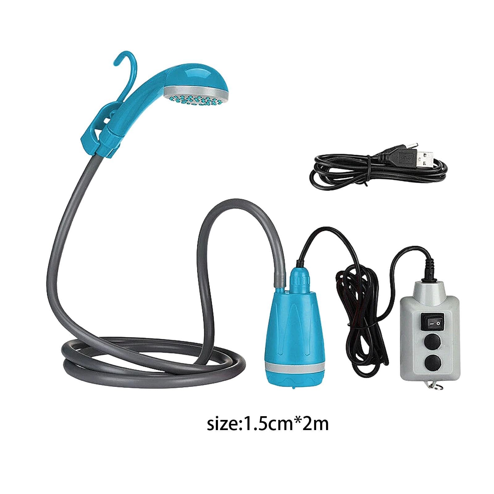 Ducha Portátil para Camping, Ducha para Exteriores, Cabezal de Ducha de Mano, Bomba de Ducha Eléctrica Recargable por USB para Viajes Y Jardinería.