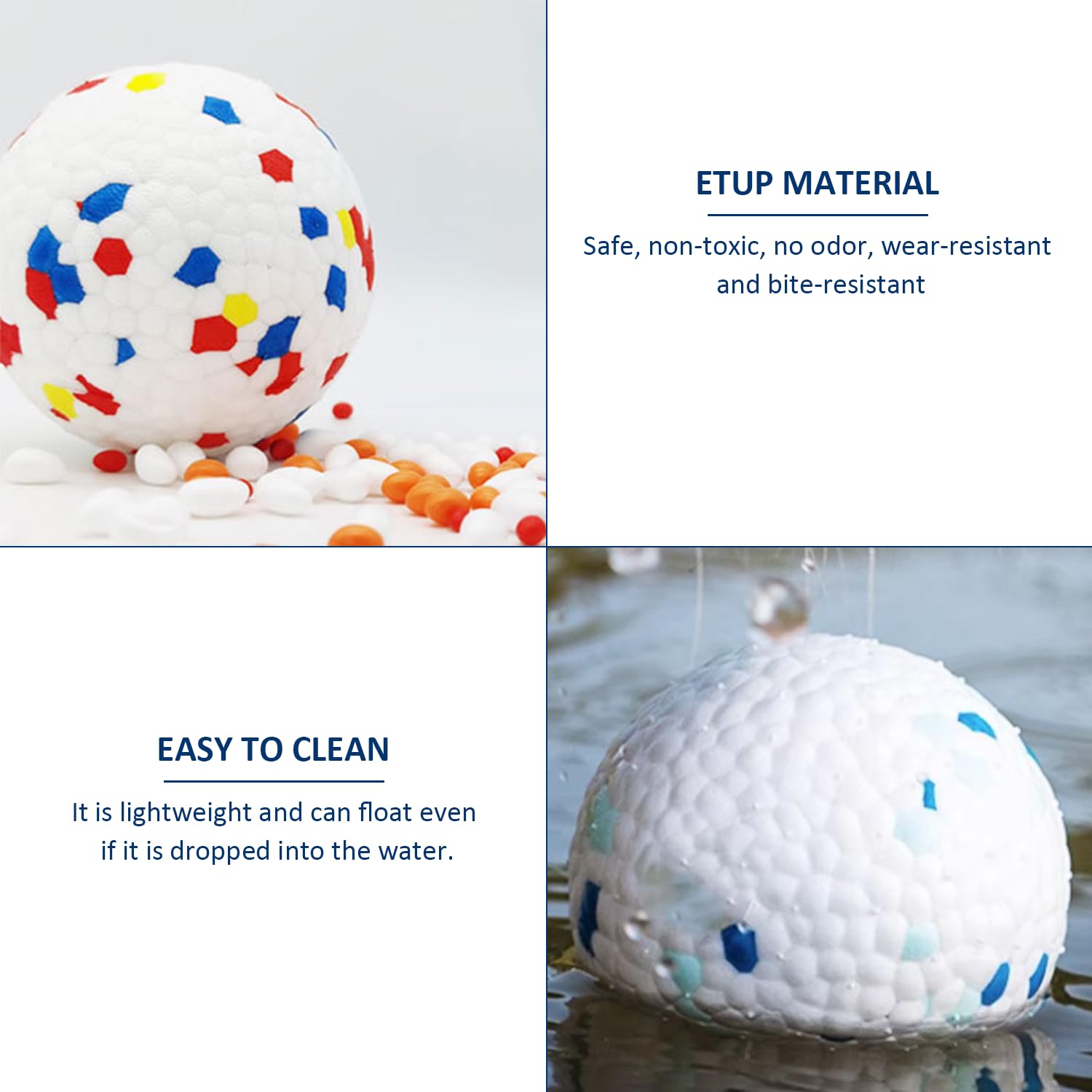 JTMKYO 3-Piece Dog Toy Set, Indestructible Bite-Resistant Pet Balls, Suitable for Teething Exercise & Playing - Image 3