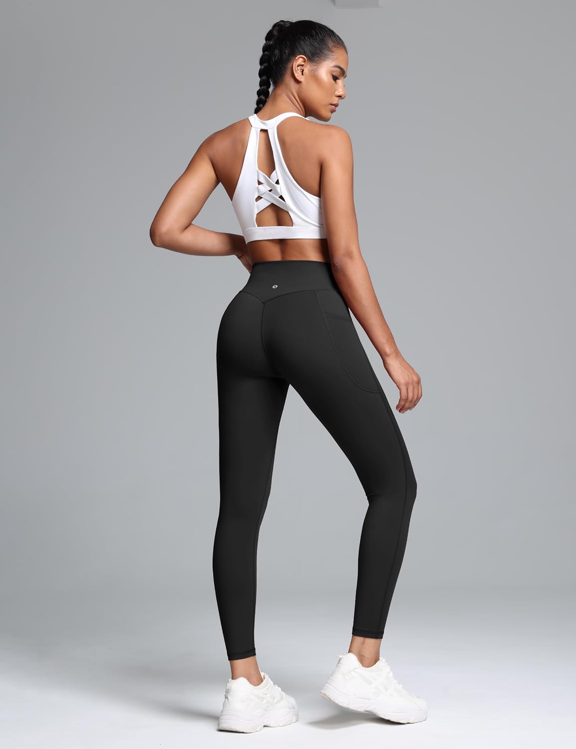 Sogetdo Workout Leggings with Pockets for Women 25"