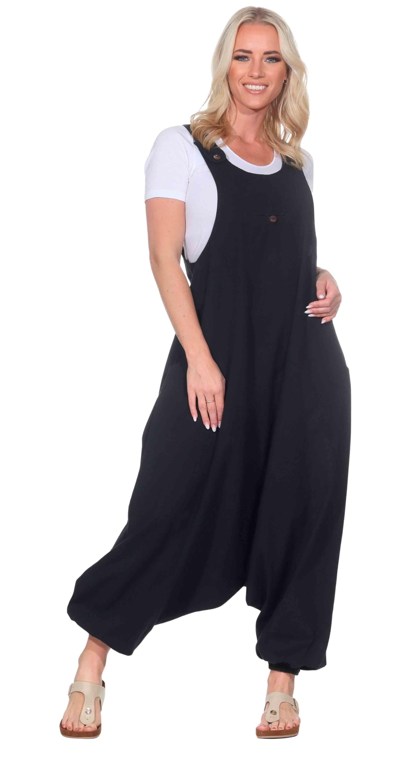 Kunst und Magie Hippie Latzhose Haremshose Hose Psy Goa 70er Overall