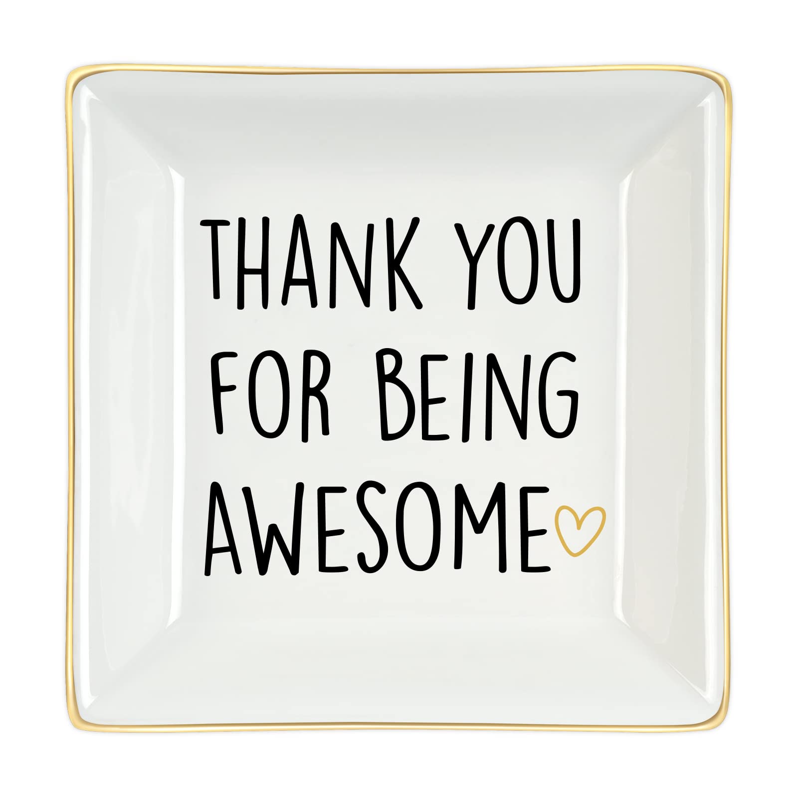 Homlouue Thank You Gifts for Women Thank You For Being Awesome Ring Dish Inspirational Appreciation Gifts for Employee Coworker Friend Teacher Friend
