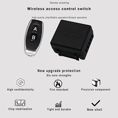 Miniatura 5 de Bkiyougo Control remoto de 433 mhz, interruptor de control remoto de 12 V, CC 12 V, 1 canal, 433 Mhz, módulo de relé inalámbrico, control remoto,