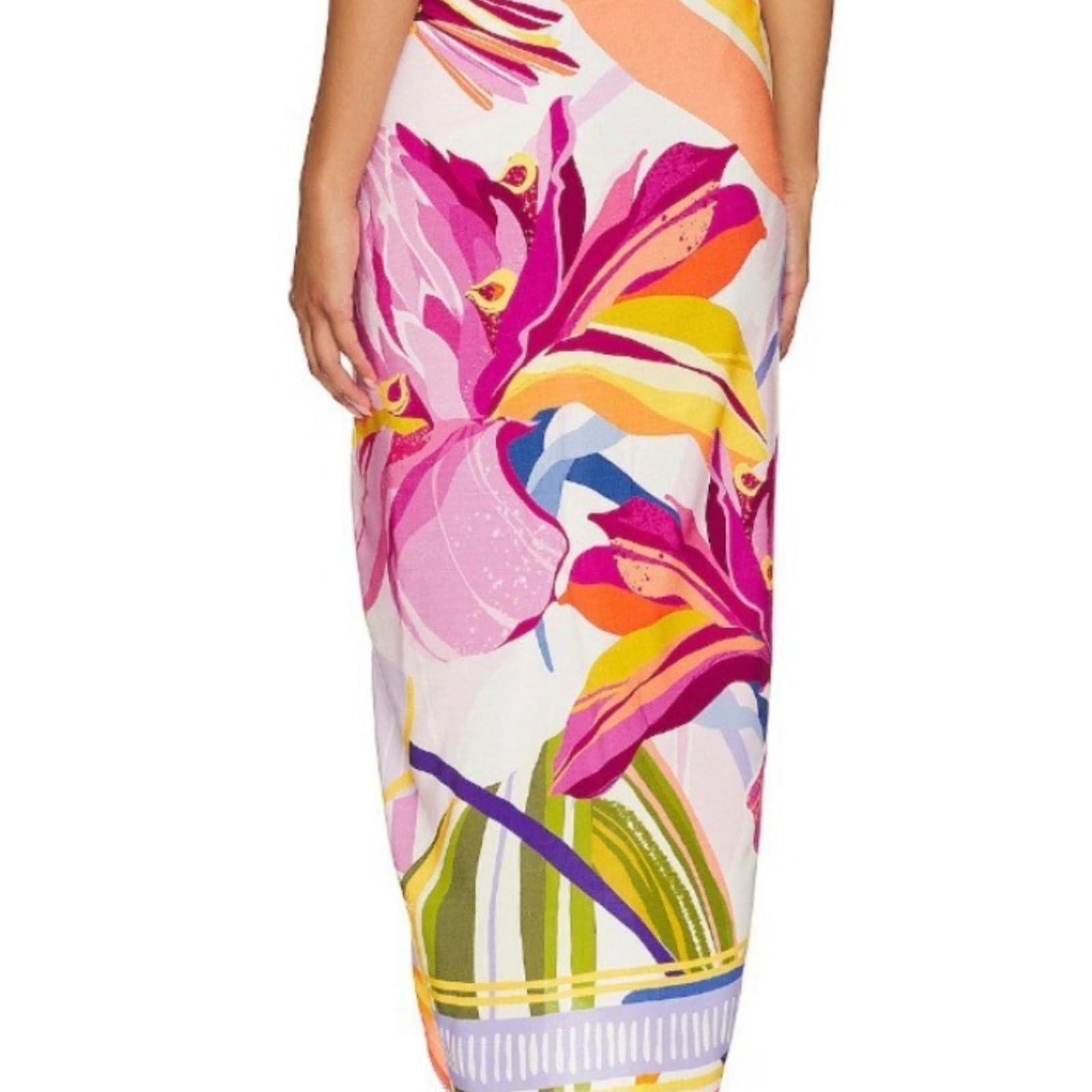 Strandsarongs for Damen | Chiffon-Blumen-bedruckter Baderock-Bikini-Badeanzug for den Sommerurlaub