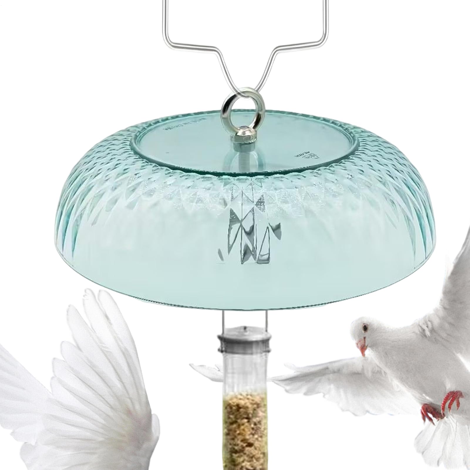 Cubierta de cúpula transparente para comederos de pájaros de jardín