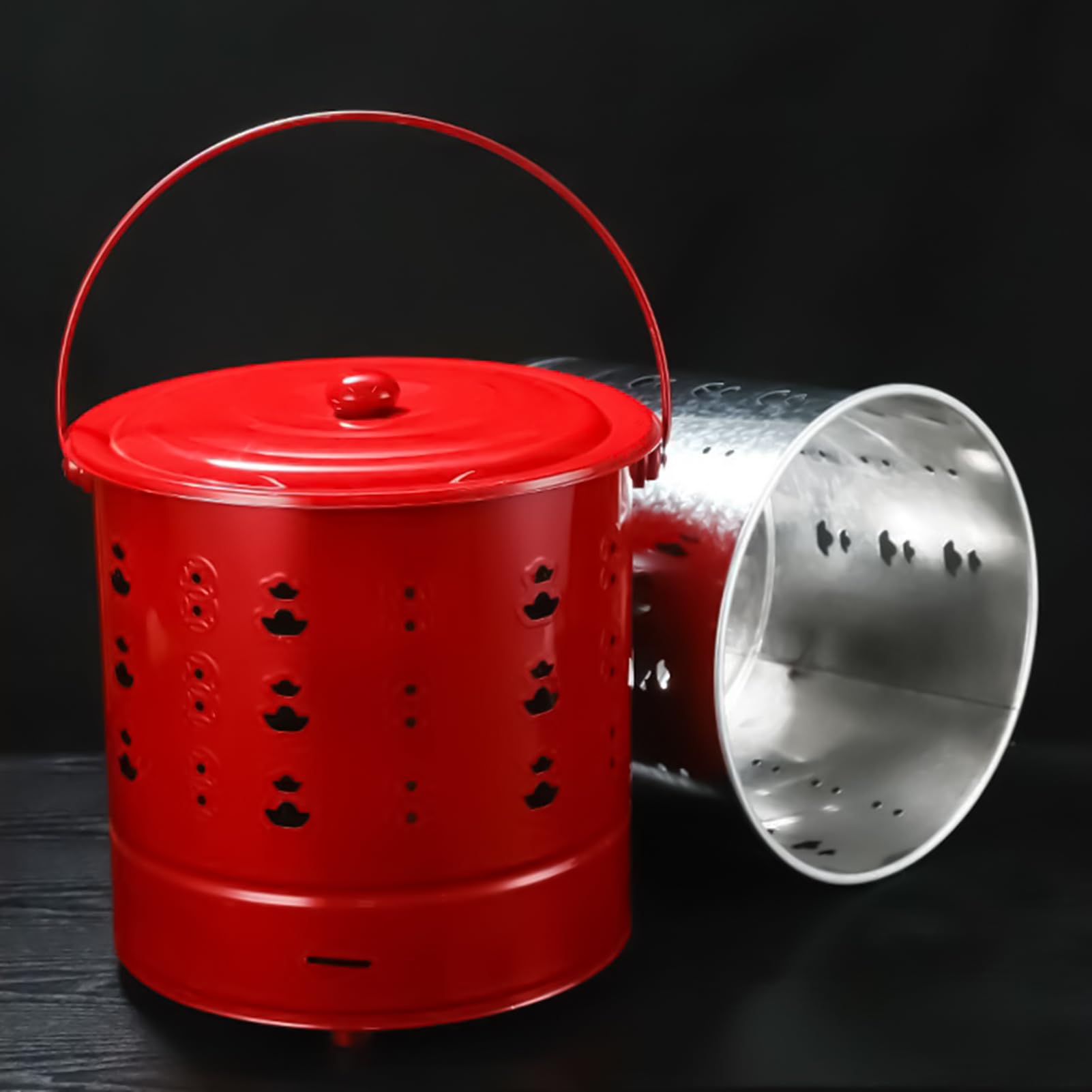 Quemador de Papel - Incinerador Metálico Con Jaula Para Barril,Recipiente Ignífugo para Acampada Granja Terraza Basura Fogata Jardín