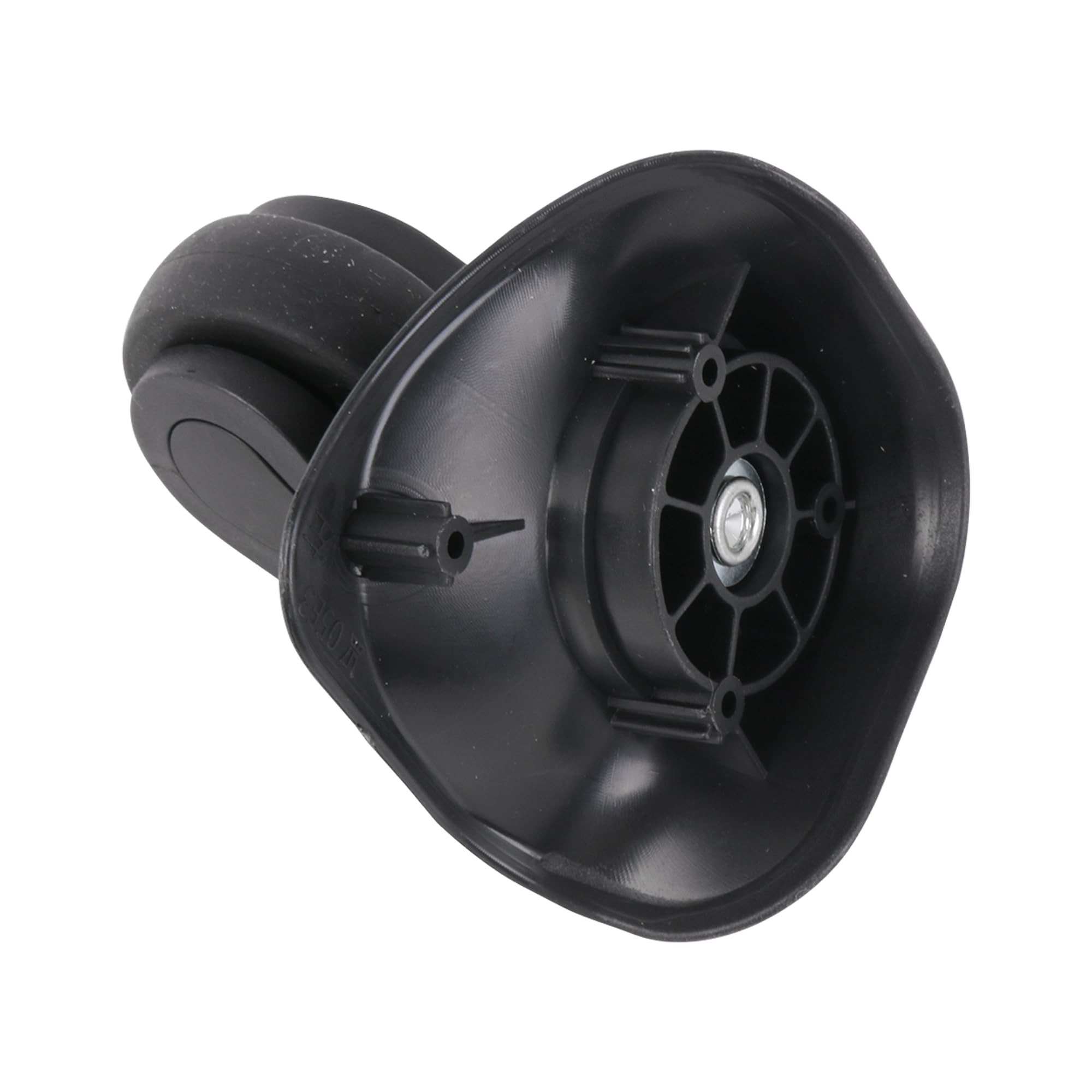 RDEXP Ruedas giratorias de plástico para equipaje, 3.6 pulgadas, izquierda y derecha con tornillo, color negro, paquete de 6