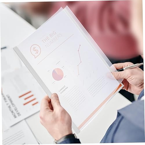 Miniatura 5 de Tofficu Carpetas de plástico transparente para documentos, carpetas de almacenamiento de archivos, organizador de archivos, organizador de archivos,