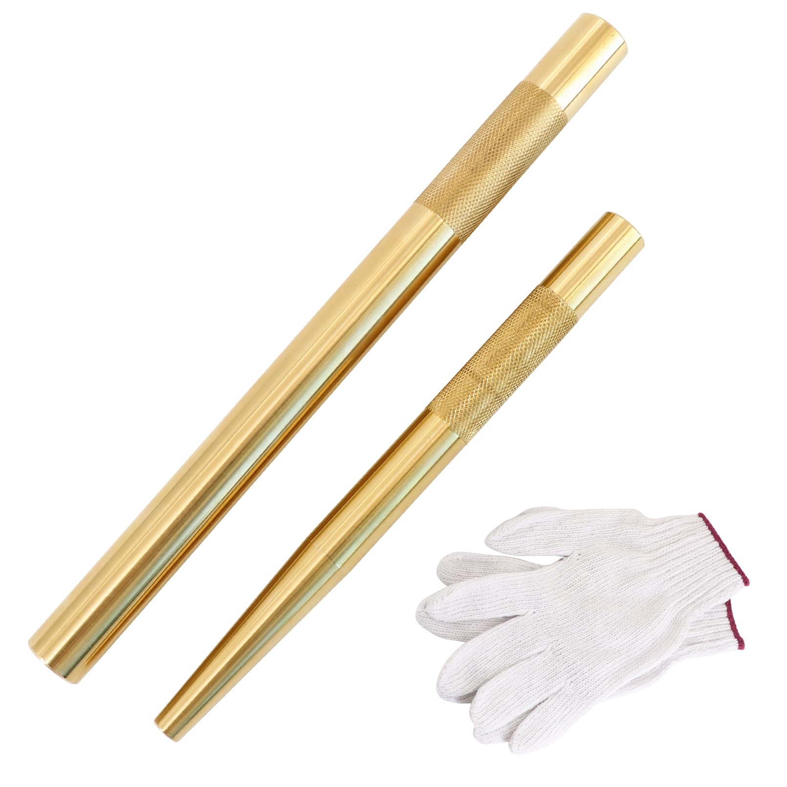 Tektall 2 Pcs Brass Drift Pin Punch Set Hand Tool Punches 3/8in to
