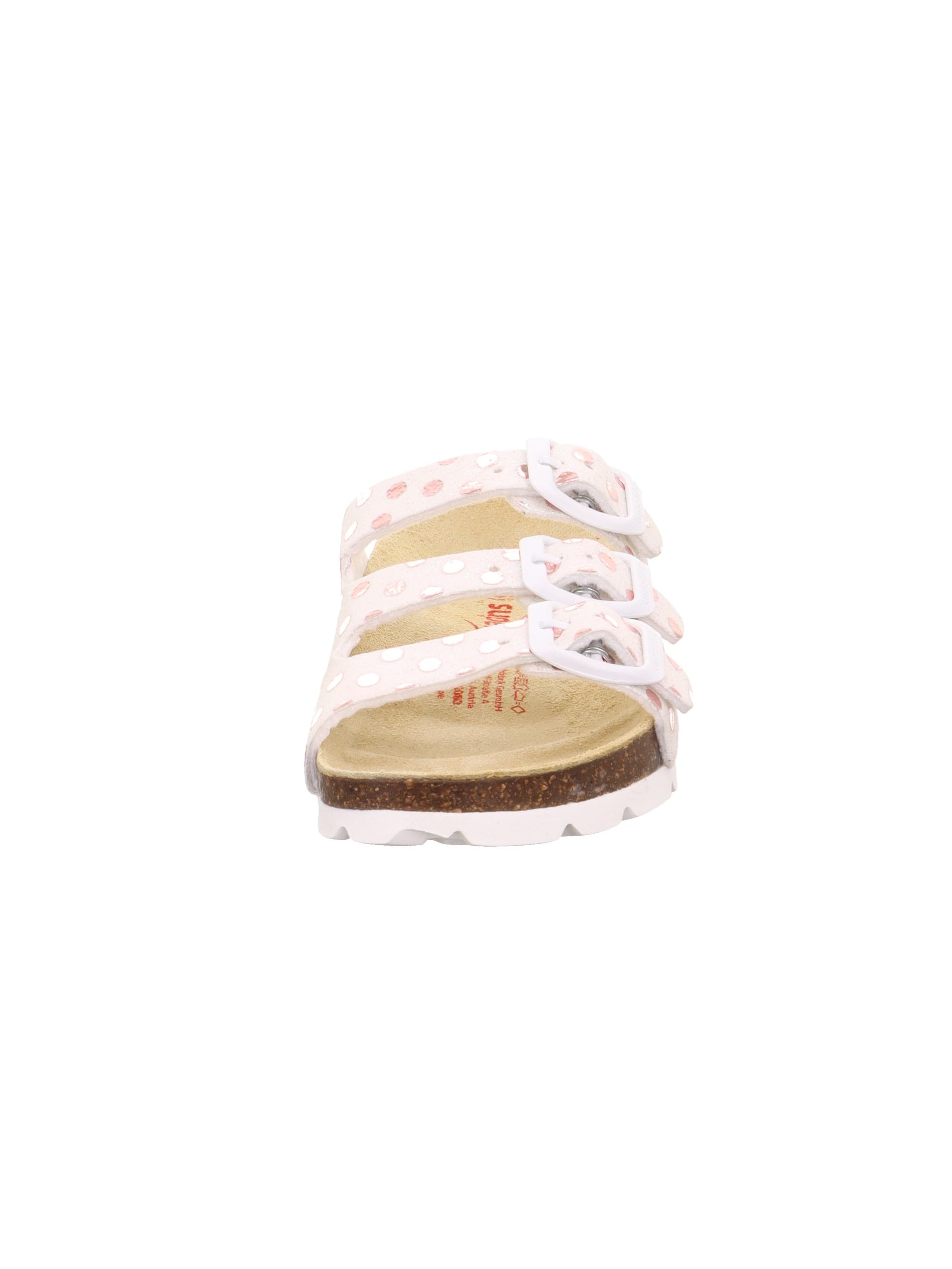 Superfit Mädchen FUSSBETTPANTOFFEL Hausschuhe, WEIß/ROSA 1080 – Ansicht 2