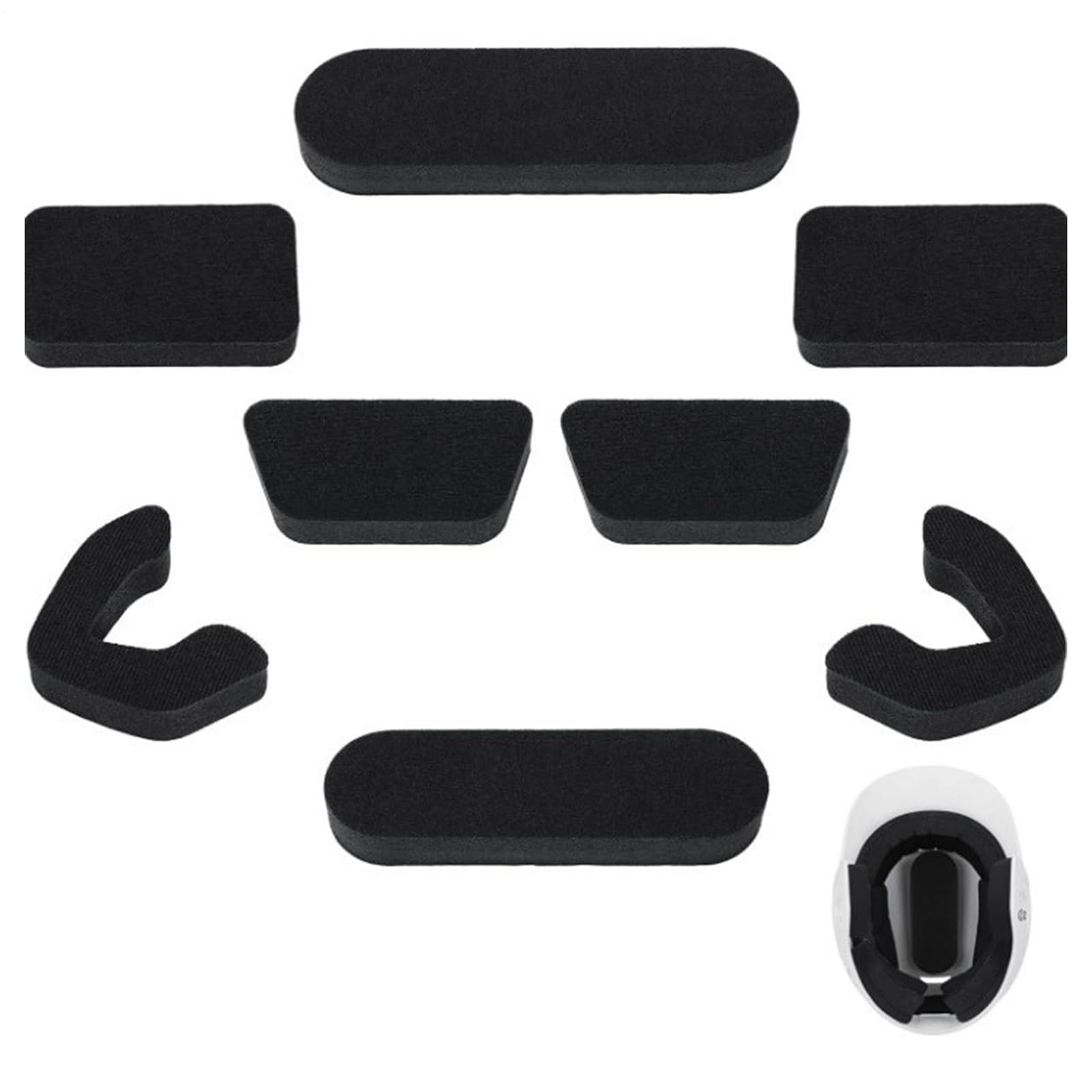 Batting Helmet Padding Kit, Liner for Sports with Backing, 2cm Thickened Soft Pad Function, Adjustable Replacement Accessories for Baseball Softball Catchers Kids Teens Adults Practice