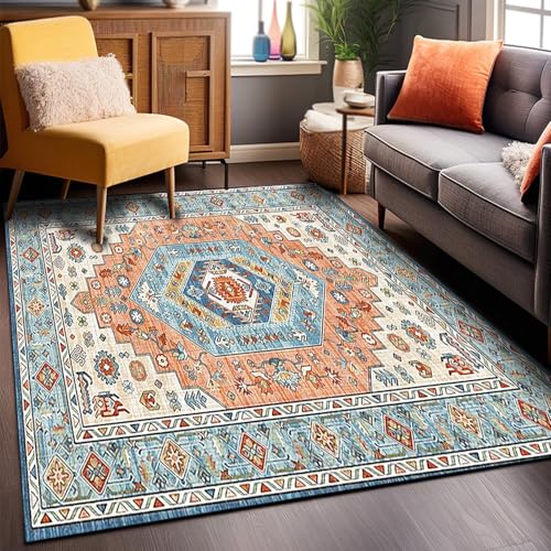 Tapis lavable salon grand format anti-glisse facile à nettoyer - 3