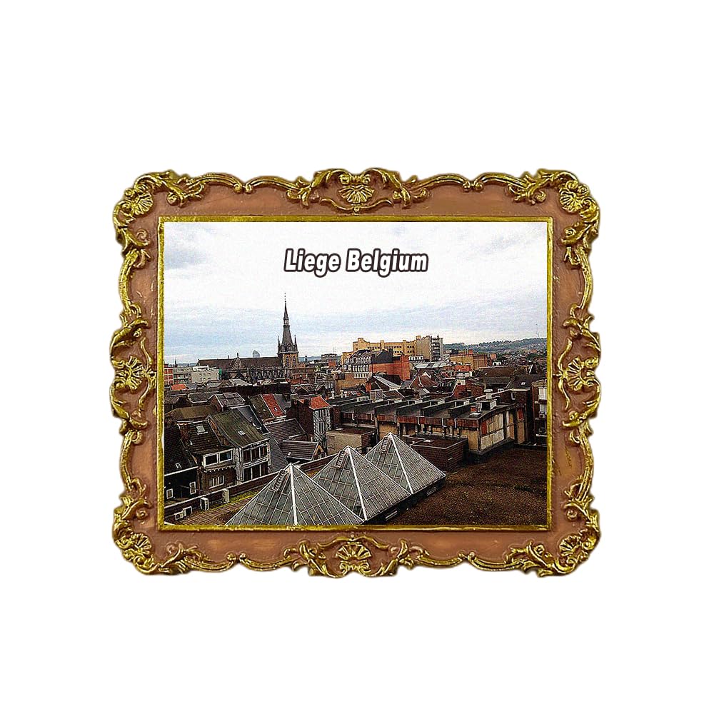 Liege Belgium Souvenir 3D Calamita da frigo Calamita in vetro di cristallo magnete turistico viaggio collezione souvenir adesivo magnetico decorazione casa cucina