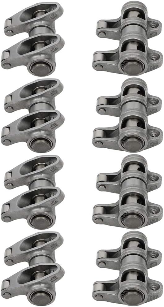 SCITOO PCE261.1089 Shaft Mount Stainless Steel Roller Rocker Arm Set Fits forSmall Block for Chevy 350 8PACK