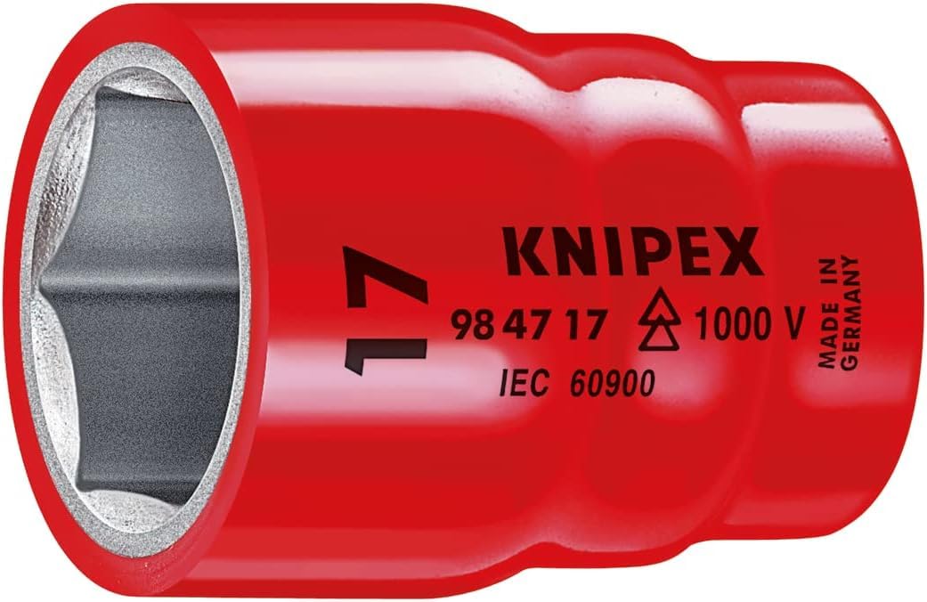 KNIPEX Steckschlüsseleinsatz für Sechskantschrauben mit Innenvierkant 1/2