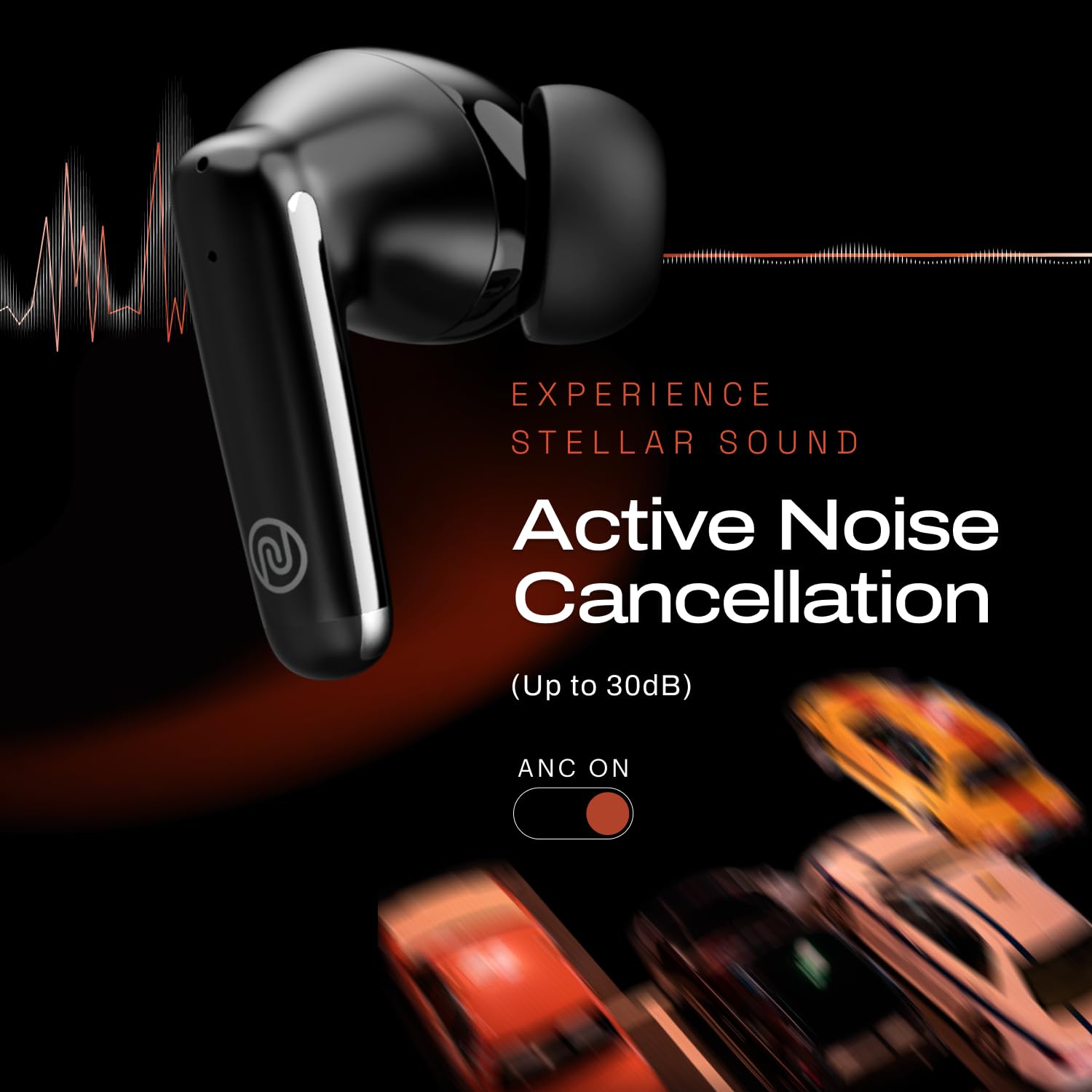 Noise Nowo wprowadzone słuchawki douszne Buds Venus z ANC (do 30 dB), czas odtwarzania 40 h, Quad Mic z ENC, Instacharge(10 min = 120 min), niskie opóźnienie (do 45 ms), sterownik 10 mm (kosmiczna