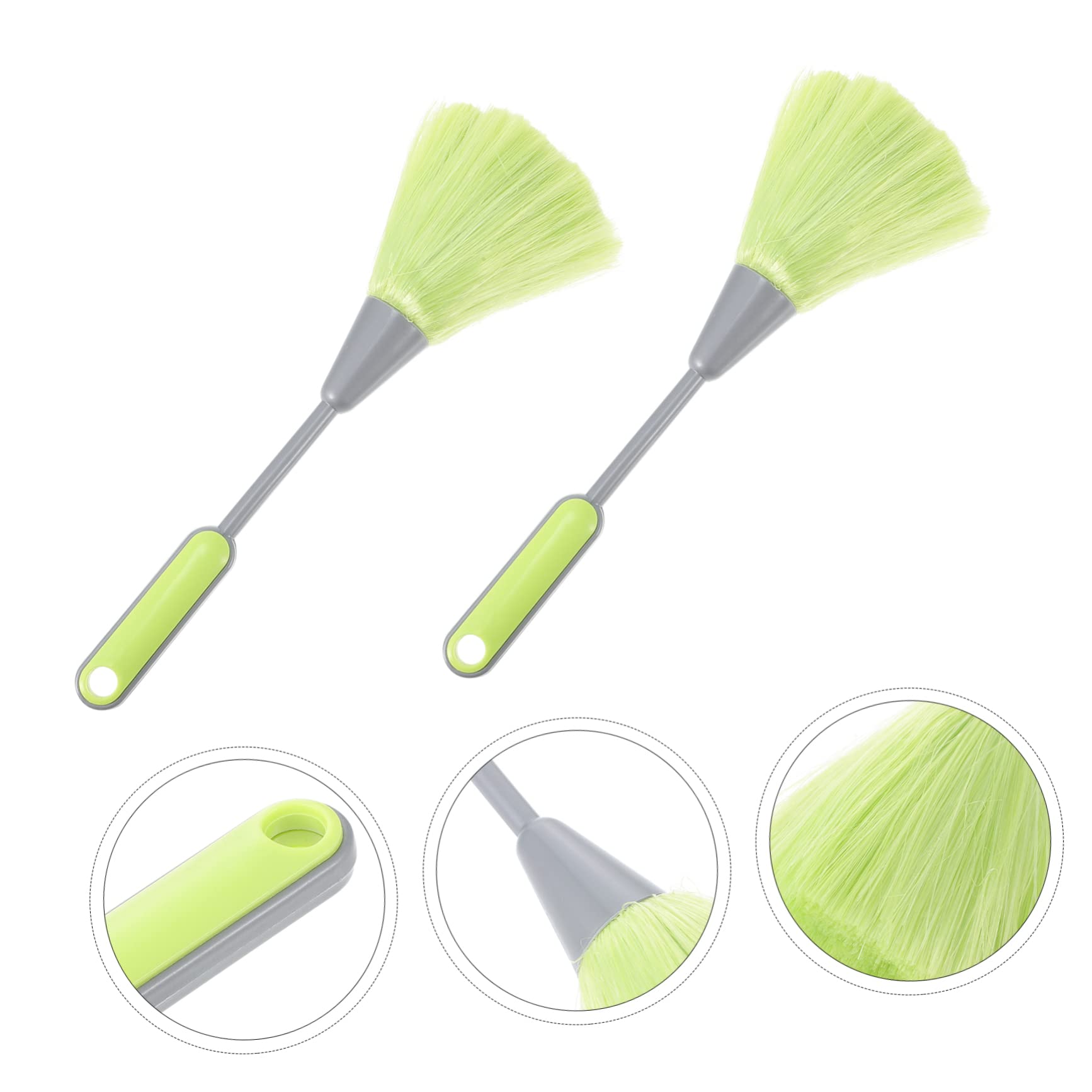 FOYTOKI Fiber Metal Keyboard Cleaning Brush Pc Air Duster Computer Dust Cleaner Washable Duster for Home