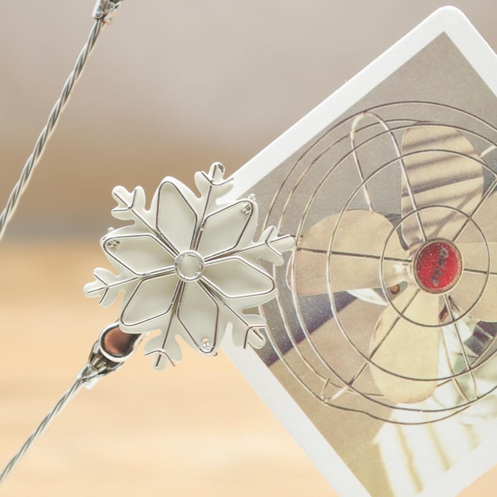 Snowflake Metal Card Clip Holder Desktop Photo Tree Holder Photo Display Stand