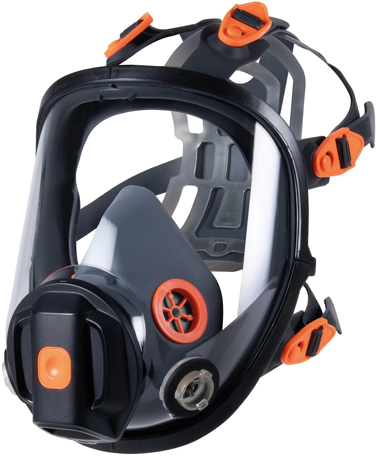 Generico Maschera antigas facciale 9300G intera bi-filtro in silicone lente panoramica di protezione in policarbonato con valvola di epsirazione direzionale
