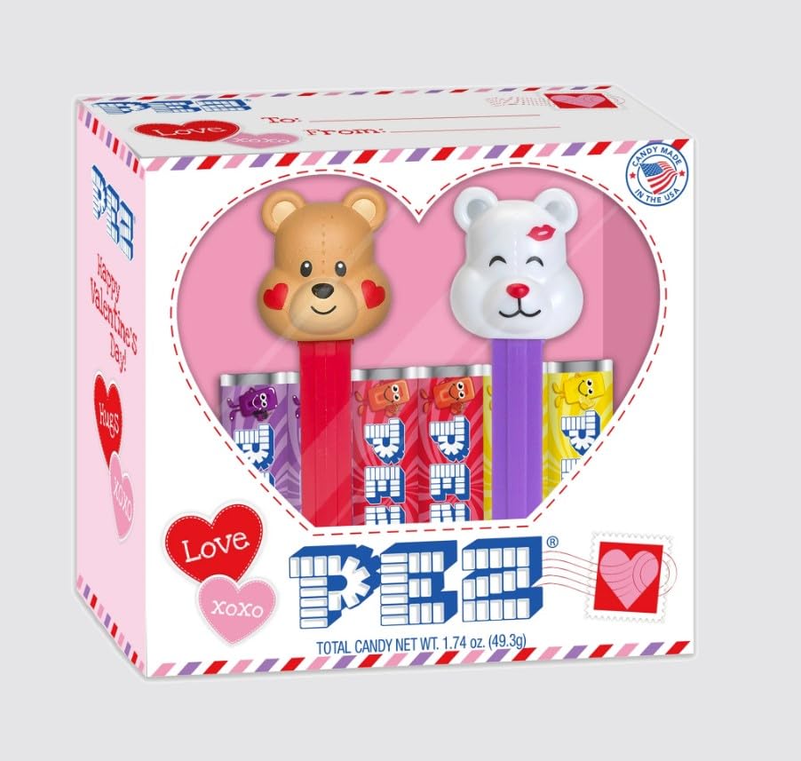 PEZ Candy Valentine Bears Twin Pack 1.74oz