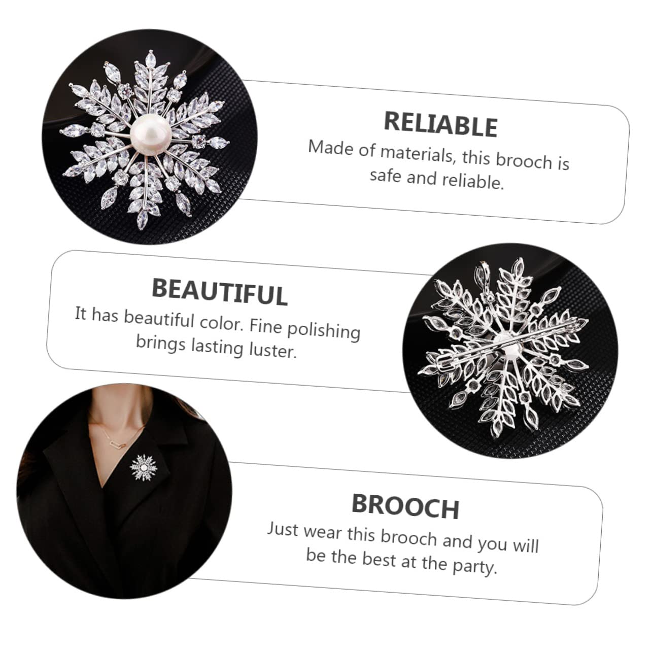 SOIMISS 3pezzi Spilla Decorativa Per Donna Chic Brooch Per Abbigliamento Accessorio Elegante Per Occasioni Quotidiane e Cerimonie Perfetta Per Vestiti Giacche e Sciarpe