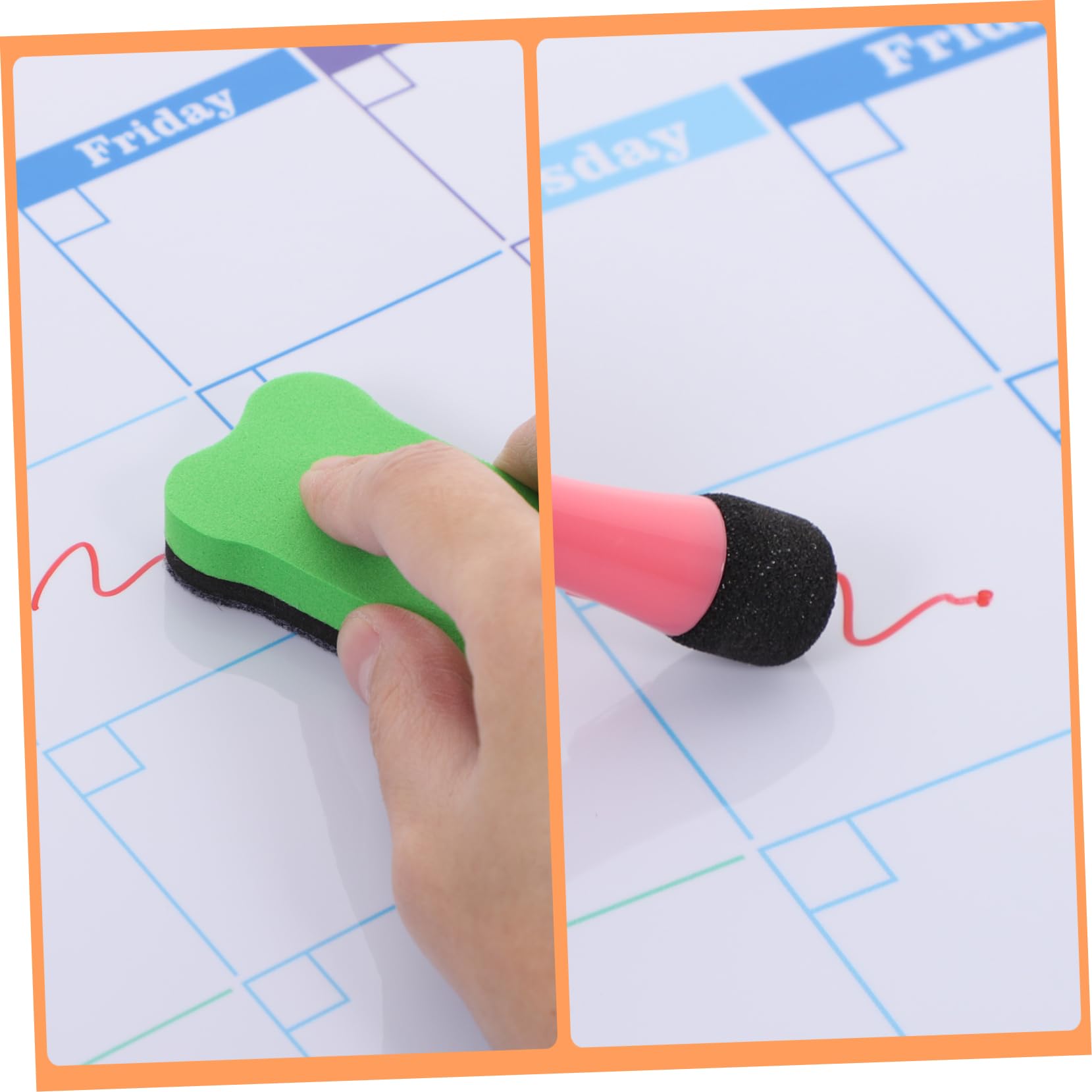 Calendario Mensile Magnetico da Frigo Cancellabile a Secco