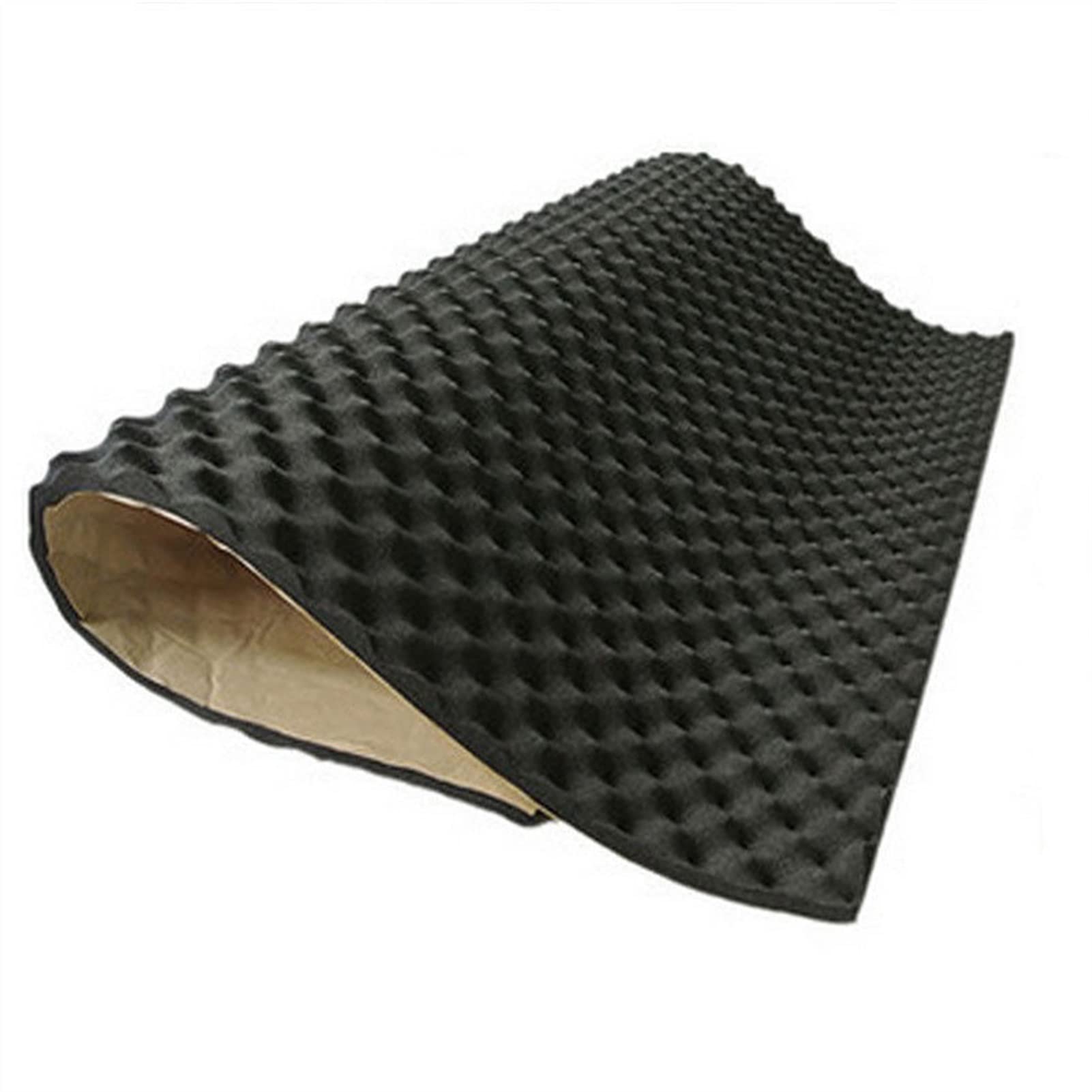 Gmeqfhpops Black Car Sound Deadening Mat 100X50cm Car Sound Deadener Mat Sound Reducing Deadening Noise Insulation Acoustic Dampening Foam Subwoofer Mat Auto Accessories