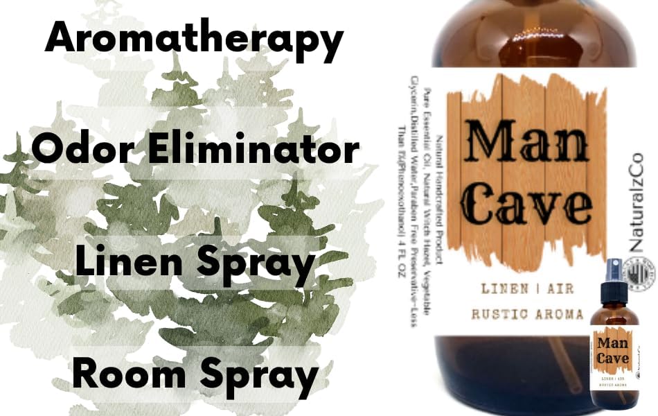 Miniatura 6 de NaturalzCo - Spray de cueva para hombre rústico, espray de aceite esencial puro y natural, aroma In The Woods, 4 onzas líquidas