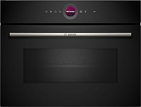 Bosch CEG732XB1 Series 8 Built-in Microwave, Black, AutoPilot, 10 Automatic Programmes, LED Lighting Even Illumination, Folding Door, 45 x 60 cm, 1000 W