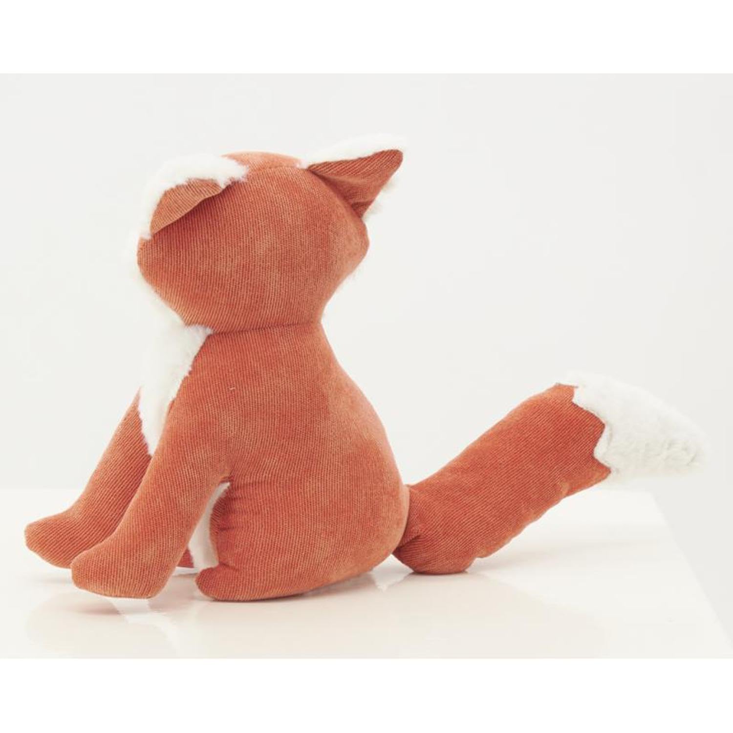 AUBRY GASPARD - Cale-Porte en Coton - Forme de Renard - Couleurs Orange et Blanc - Dimensions 20 x 18 x 24 cm - Idéal pour Chambre d'enfant - Accessoire Décoratif et Pratique