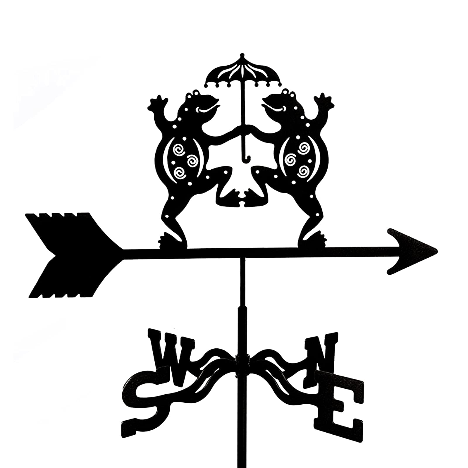 TAXXII Weather Vane Weathervane for Garden Stainless Steel Creative Wind Direction Indicator Stake Weathercock Yard Cupolas Farm Sheds(Color:Frog) (Frog)