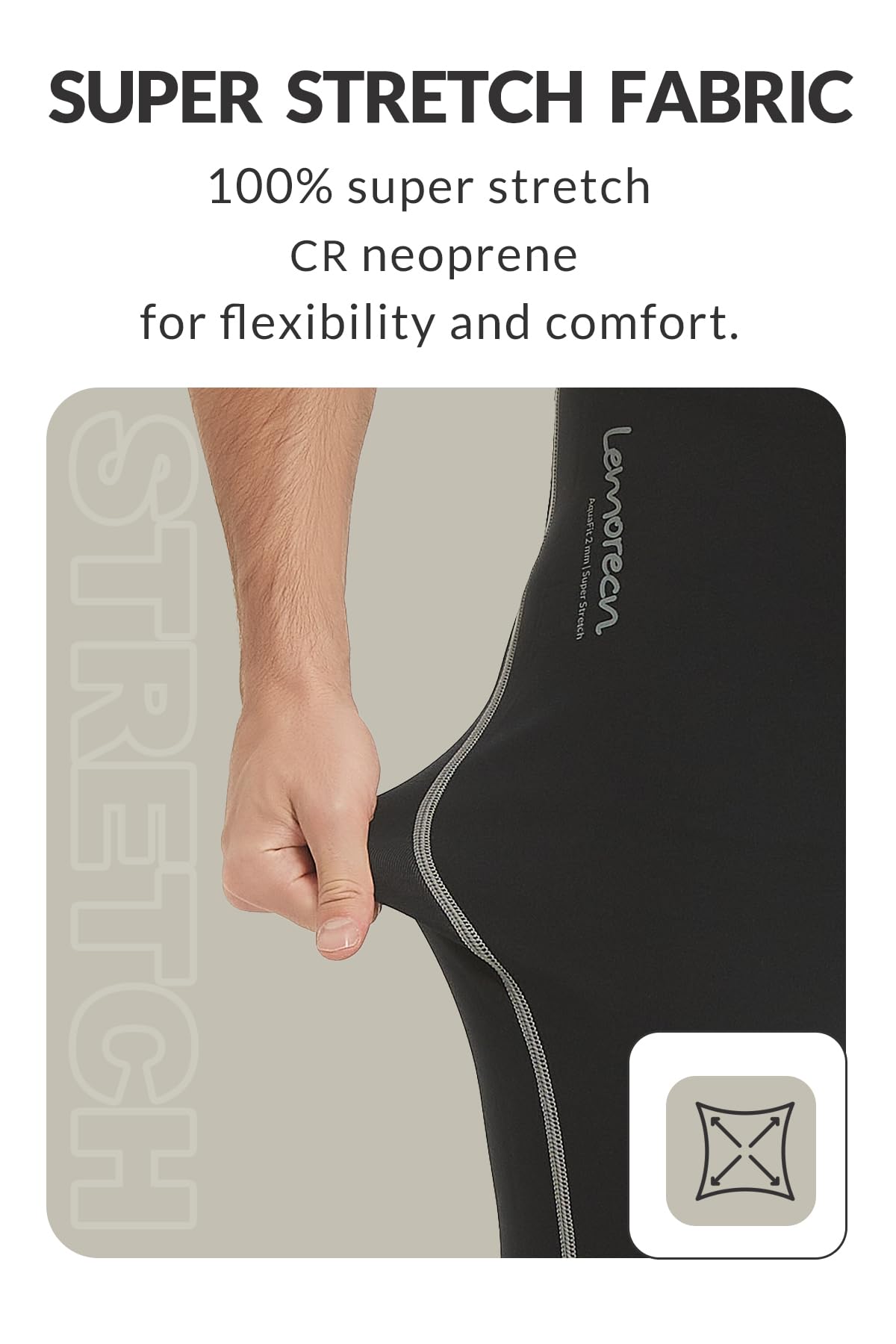 Lemorecn Pantaloncini da uomo in neoprene da 2 mm, super elasticizzati, per immersioni, surf, nuoto, snorkeling