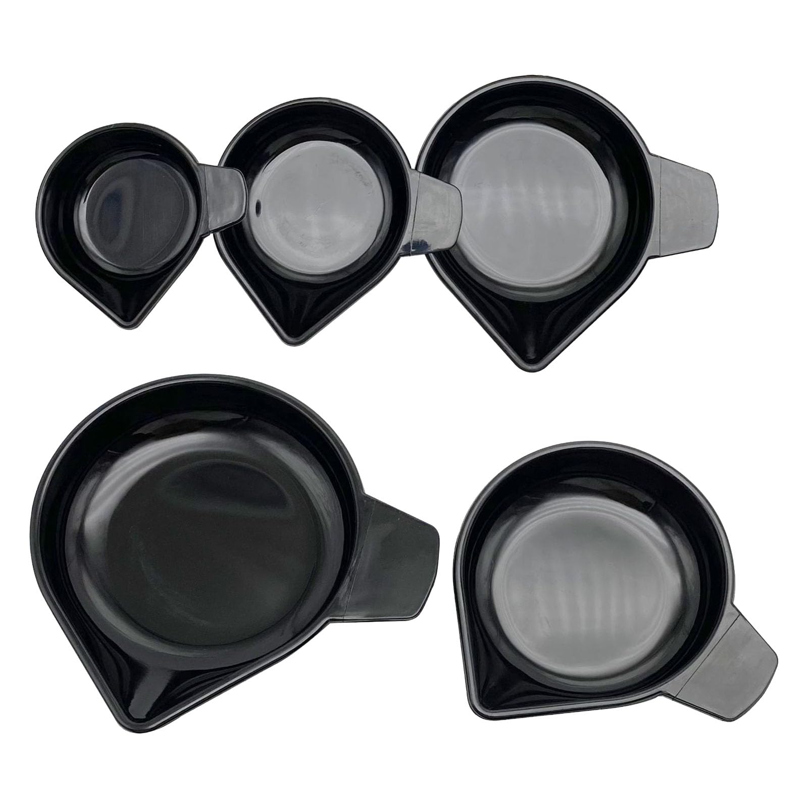Osniyaw Pack Of 5 Plastic Weighing Trays For Liquids And Powders With Narrow Spout In Various Sizes For Use In Kitchen And Laboratory Plastic Scales