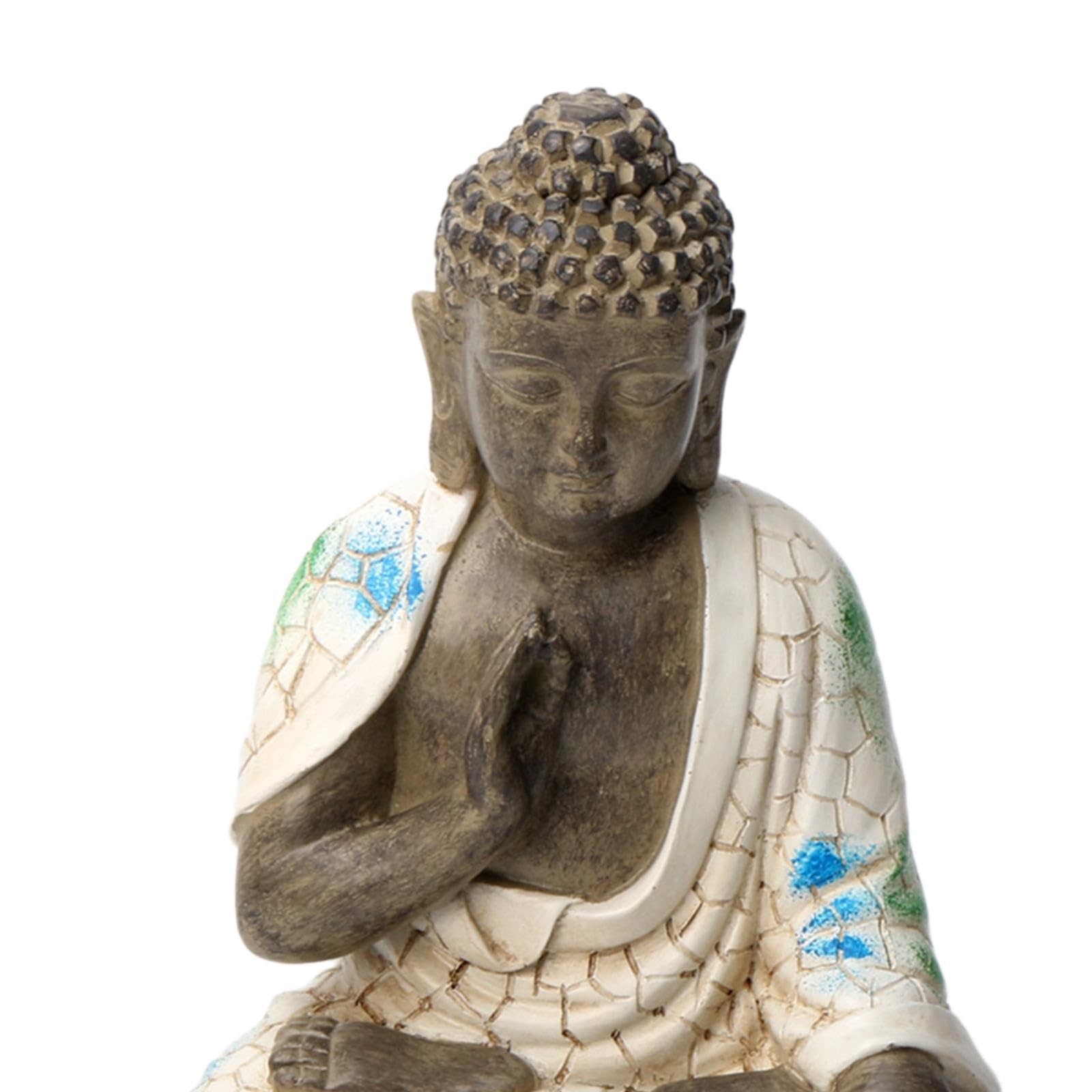 Statua di Buddha in resina Feng Shui decorativa, 17 cm, scultura da scrivania per ufficio