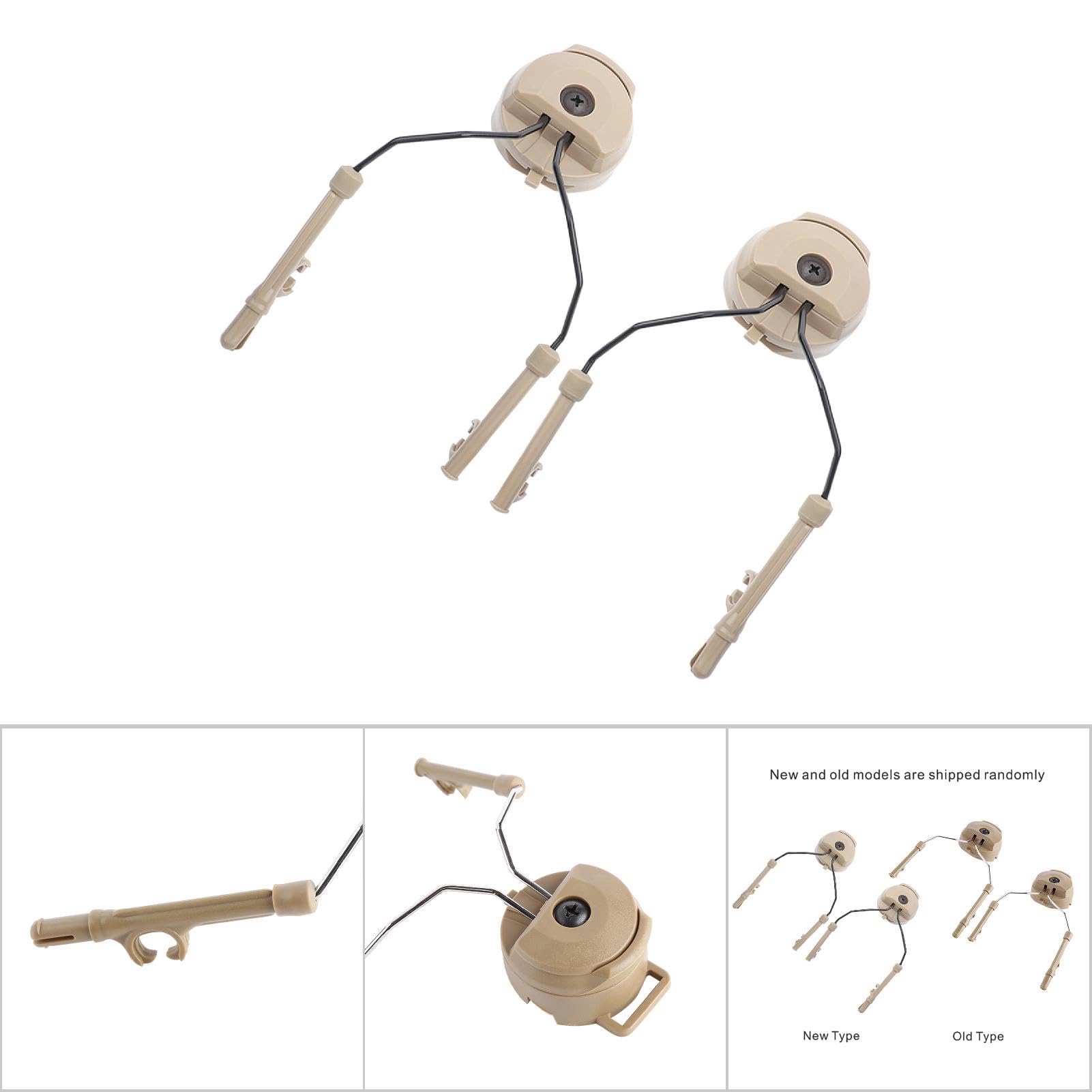 MAGT Supporto per Auricolare a Sospensione Adattatori per Casco, 2 Pezzi in PC in Acciaio Inossidabile per Comtac I Comtac II (Tan)