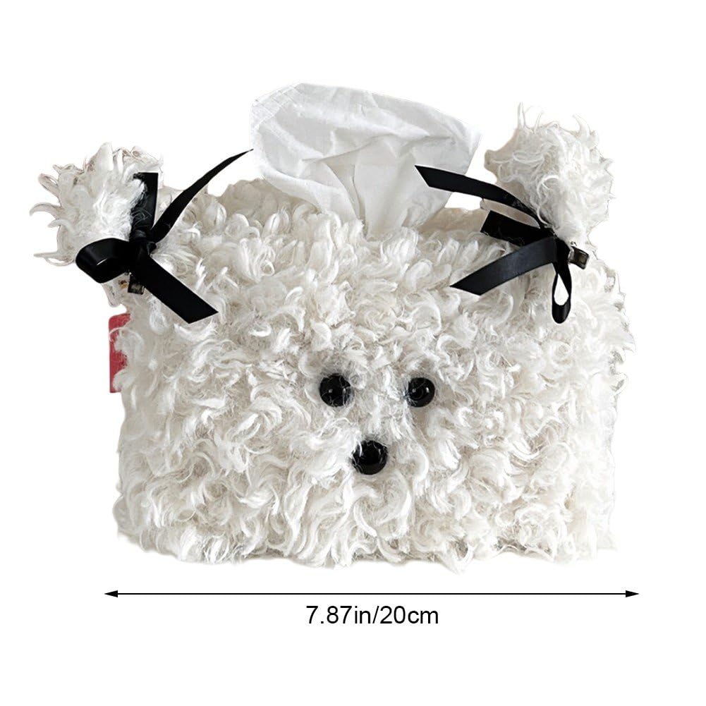 Amazon｜ティッシュケース 犬 かわいい ぬいぐるみ もこもこ ふわふわ