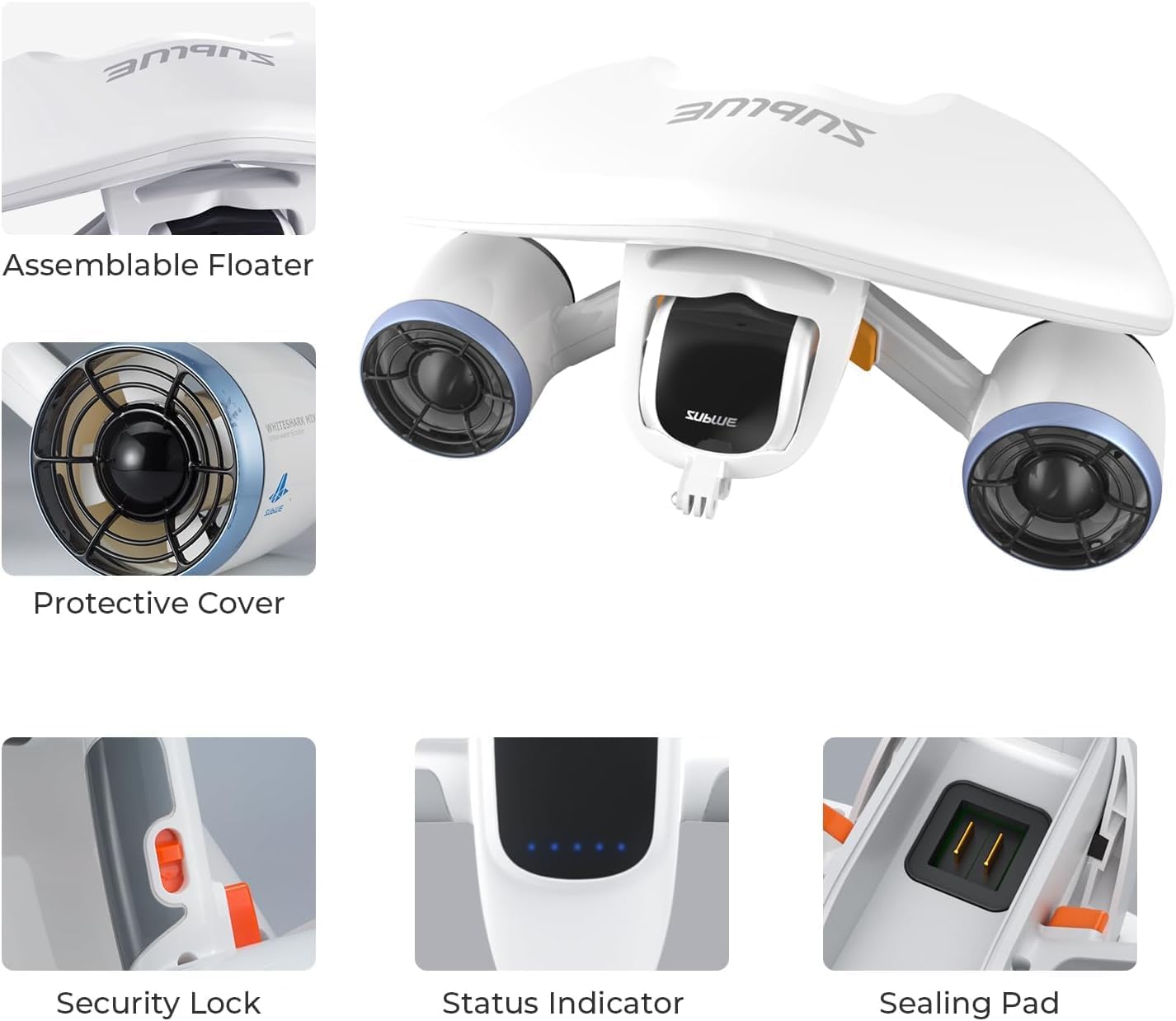 Mix the underwater scooter with a support for action camera 30 minutes 22lbf 131 feet dual motors water motors sports pool snorkeling water scooter for children gray battery version 8 61c6q8zHduL. AC SL1426