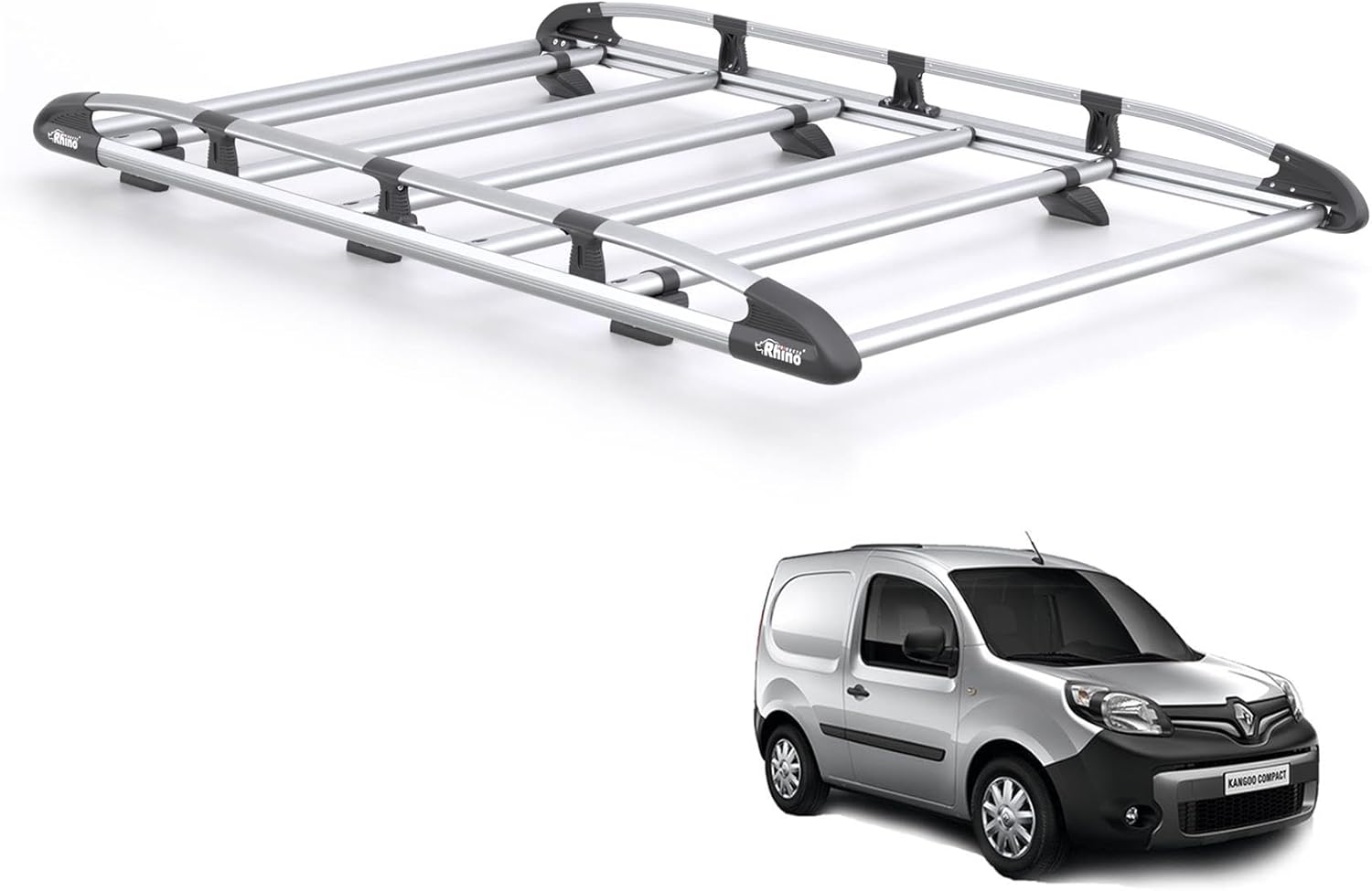 Rhino Roof Rack for Renault Kangoo 20082021 Van (Only for Compact (L1