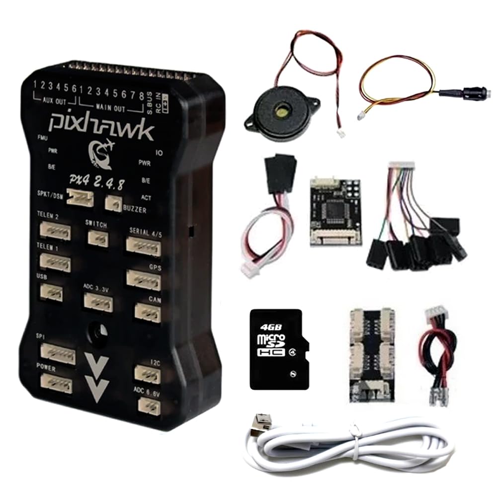 Photo 1 of Pixhawk PX4 PIX 2.4.8 32 Bit Flight Controller with I2C Splitter Expand Module Buzzer Safety Switch 4GB SD Card PPM Module for FPV Quadcopter Multirotor Drone Fixed Wing RC Car RC Boat Robot