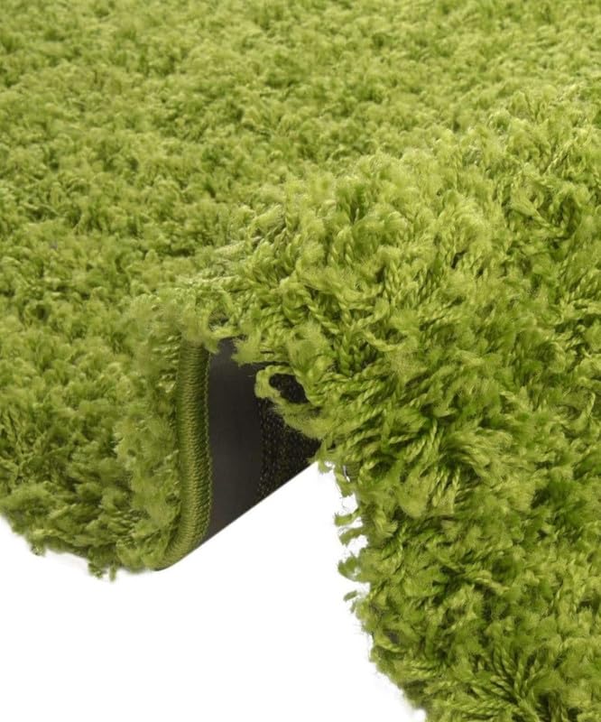 Image of Polyester Fluffy Fur Rugs & Modern Shaggy Floor Carpets for Living Room,Sofa Area,Hall,Kids Room,Guest Room | Elegent Bedside Runners for Besdroom(5X8 Feet Green)