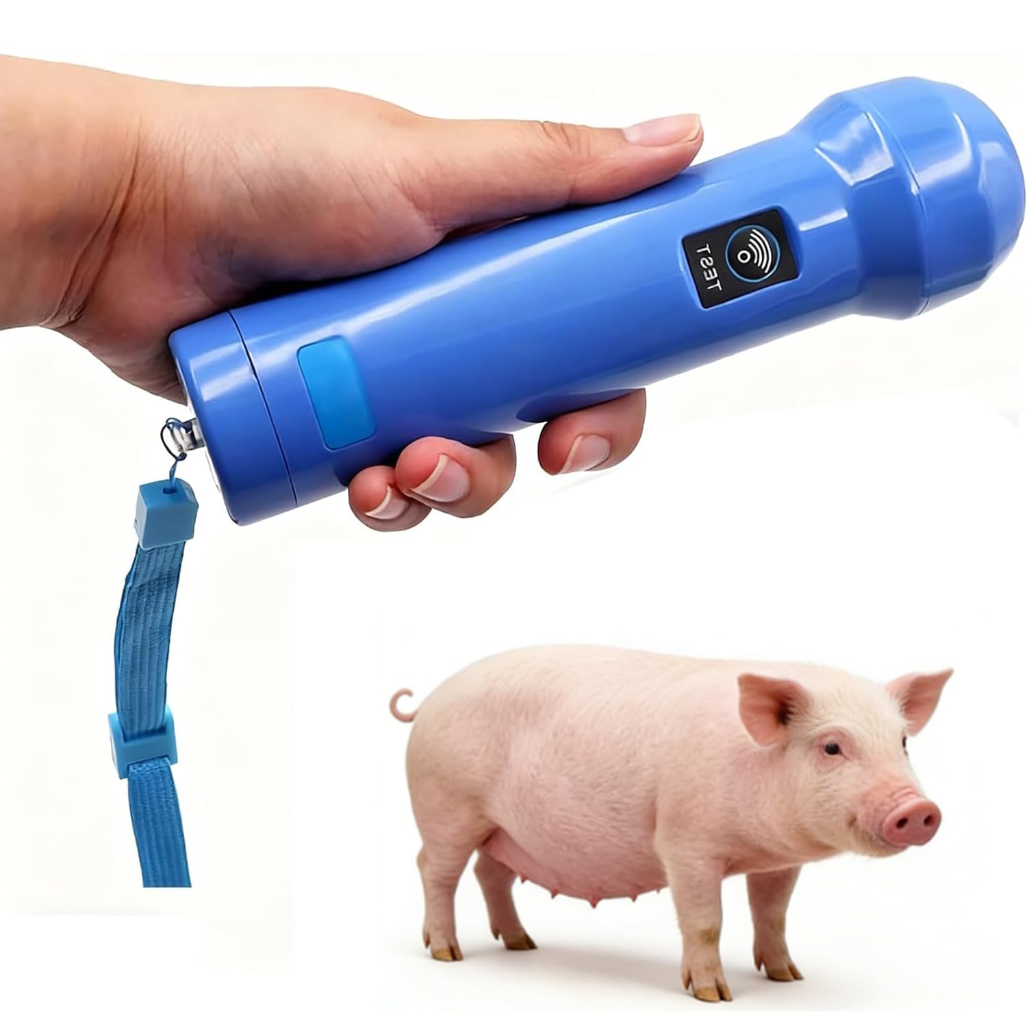 Ecógrafo Veterinario Para Detectar El Embarazo, Ecógrafo Portátil Para Cerdos, Con Sonda Ultrasónica Impermeable De 360°, Indicador Luminoso Y Sonoro, Equipo De Diagnóstico Portátil Para La Inspección