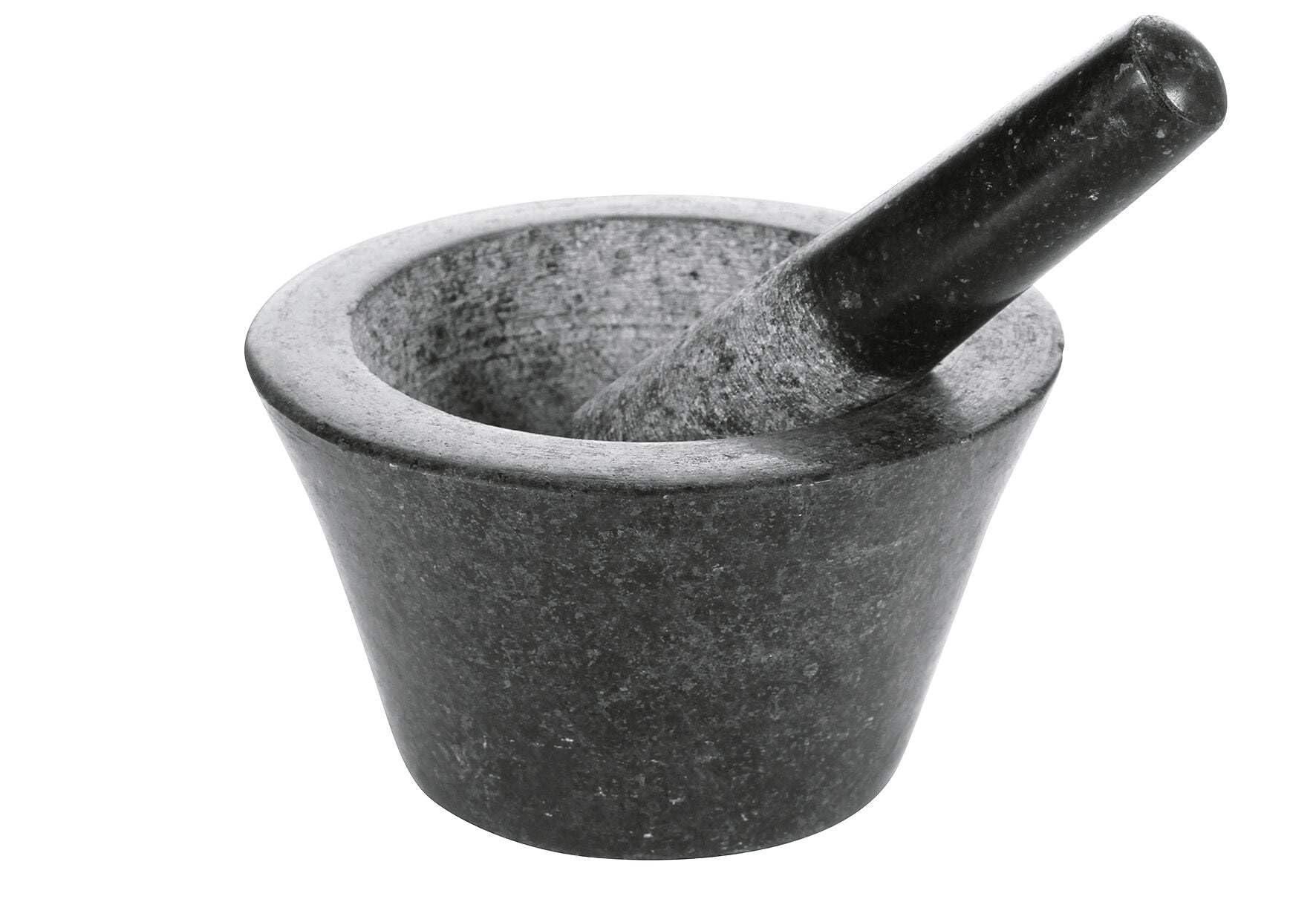 Boska Mortaio Erbe/Granito solido/Adatto per la lavastoviglie/Da regalare/Nero / ⌀ 17,5 cm