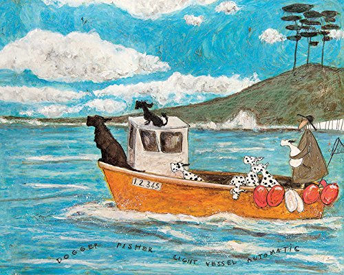 Sam Toft "Dogger, Buque de Fisher, Color de luz automático Lienzo (40 x 50 cm, Multicolor