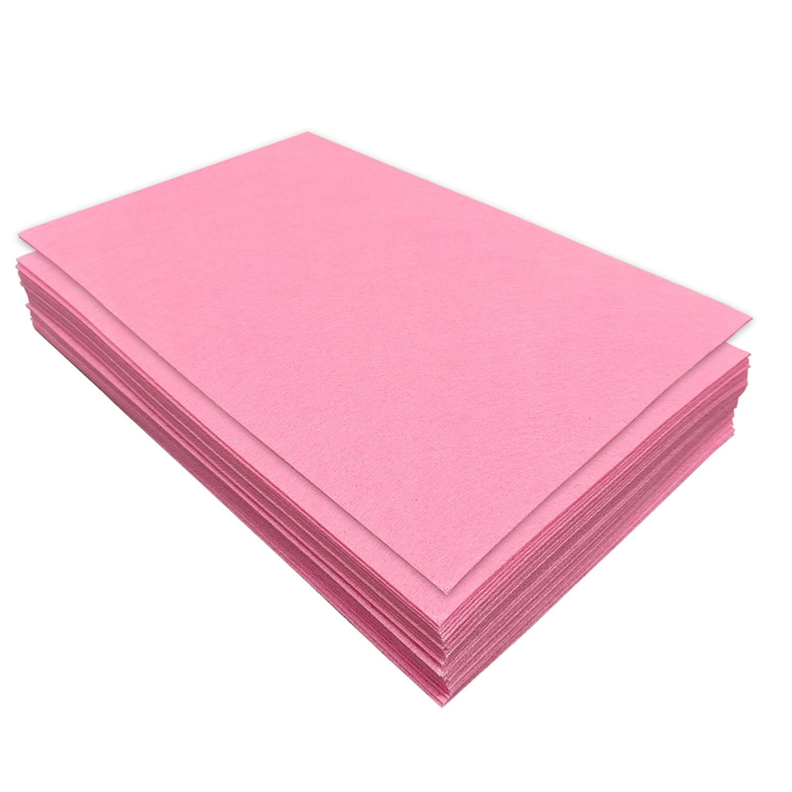Jtnohx Pink Stiff Felt Sheets, 32 Pcs Felt Fabric For Crafts, 17.78×28.7Cm Colour Fabric Square For Art And Craft Diy Supplies (Pink)