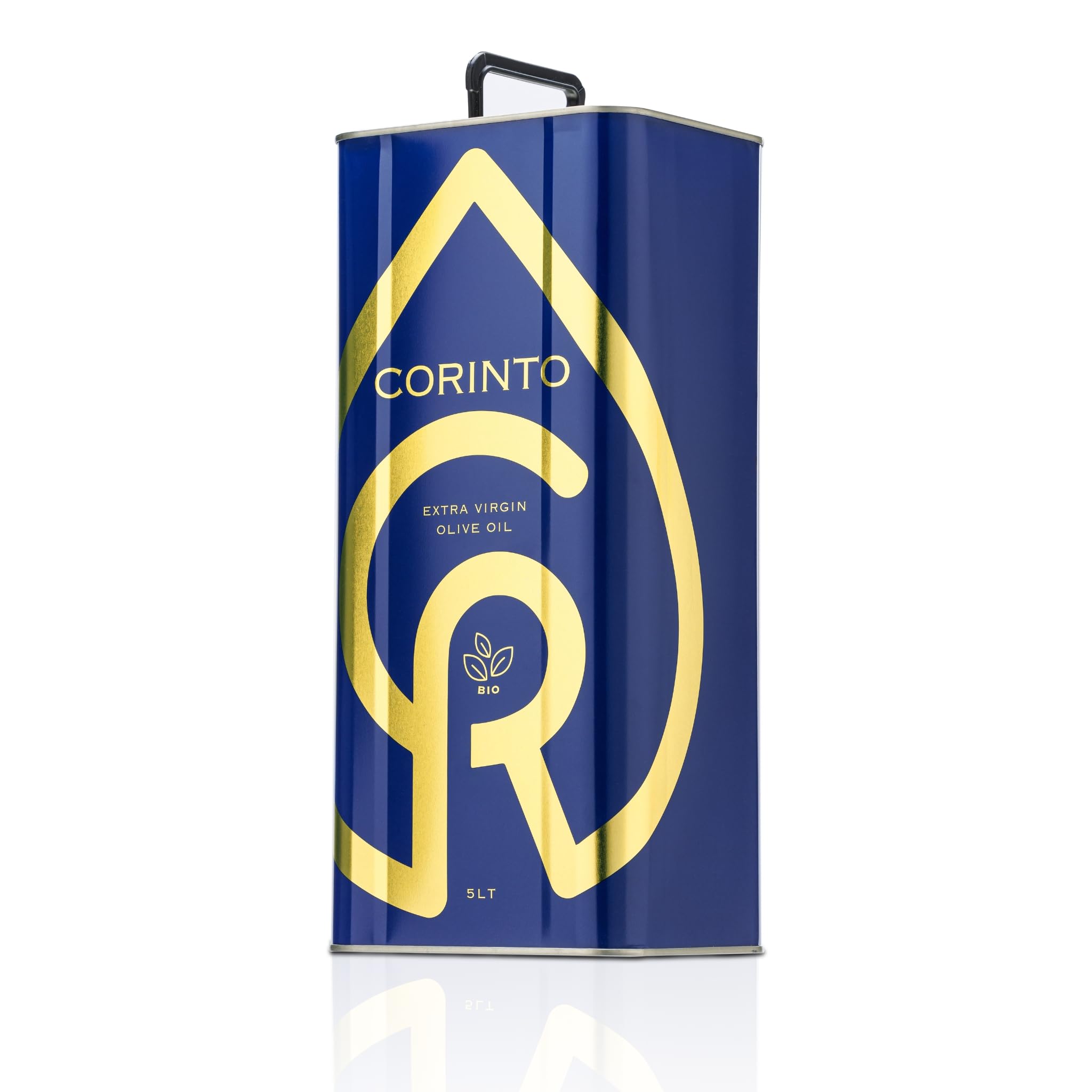 Corinto Bio Oliwa z Oliwek Extra Vergine 5L – oliwa z oliwek bio, zimnotłoczona, niefiltrowana, Koroneiki, wczesny zbiór, wysoka zawartość polifenoli, premium z Koryntu, duże opakowanie